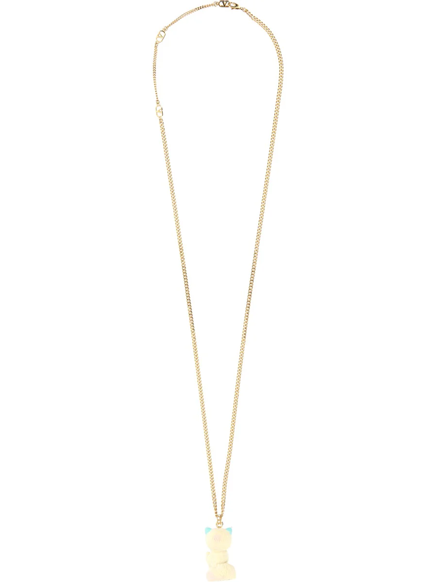 VALENTINO GARAVANI Le Chat de la Maison Necklace in Nylon and Metal - Man - Image 4