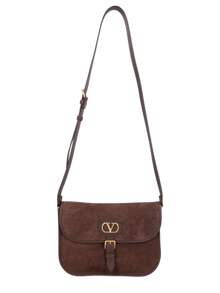 VALENTINO GARAVANI Mens Leather Crossbody Satchel Bag
