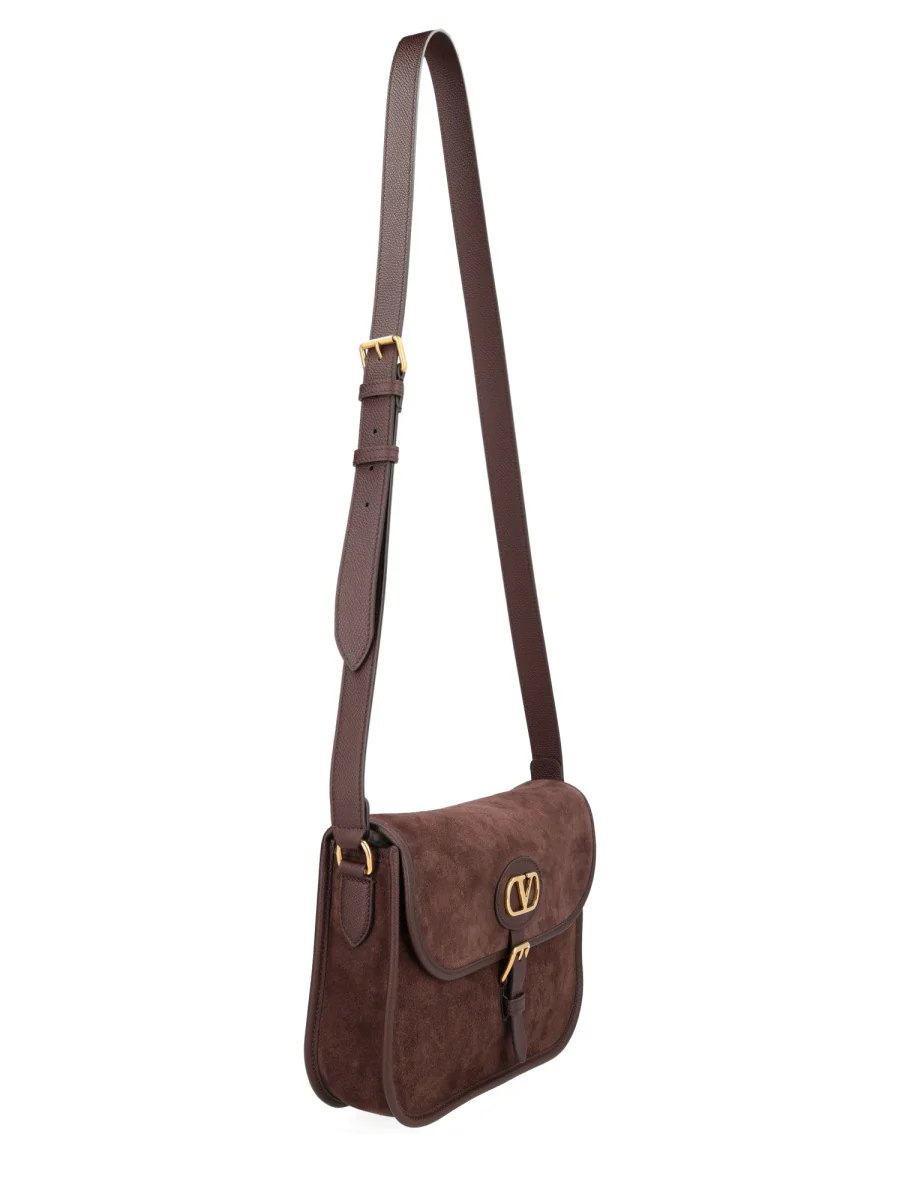 VALENTINO GARAVANI Mens Leather Crossbody Satchel Bag - Image 5