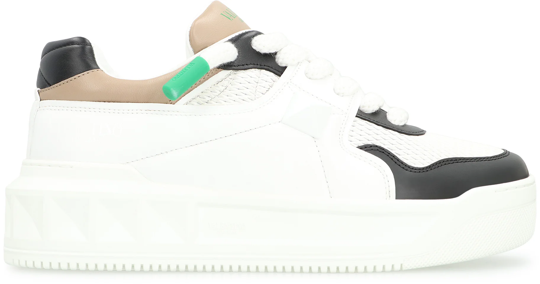 Valentino Garavani Men's One Stud XL Nappa Leather Low Top Sneakers - Image 2