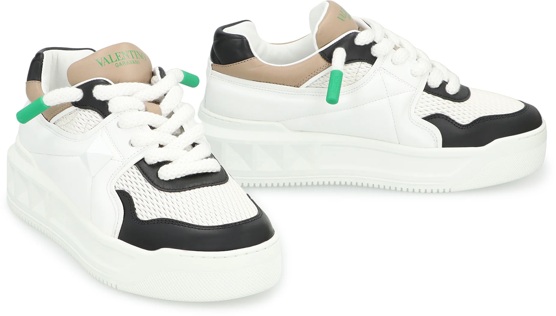 Valentino Garavani Men's One Stud XL Nappa Leather Low Top Sneakers - Image 3