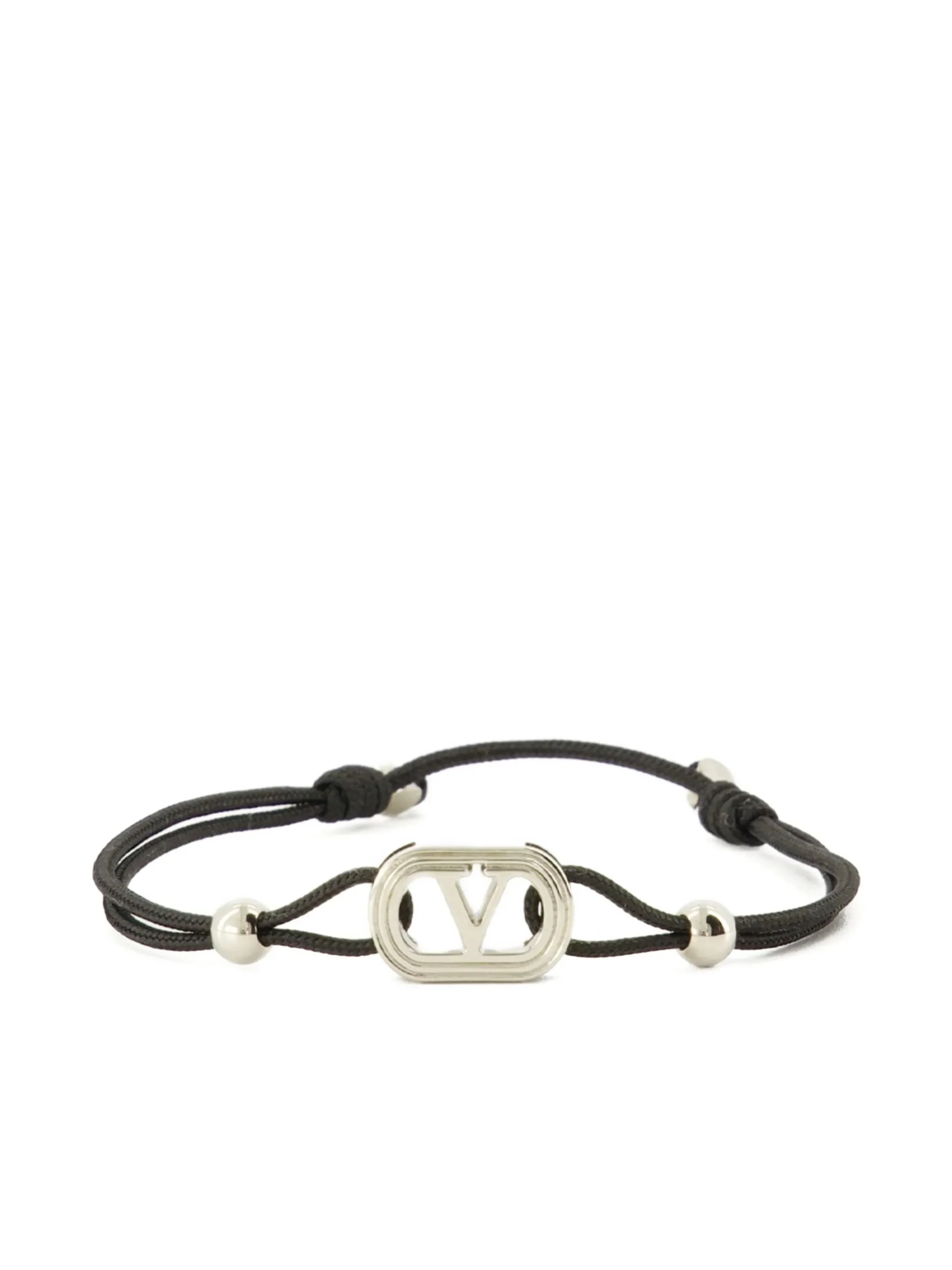 Valentino Garavani Mini VLogo Adjustable Cotton Bracelet - 15x10 mm