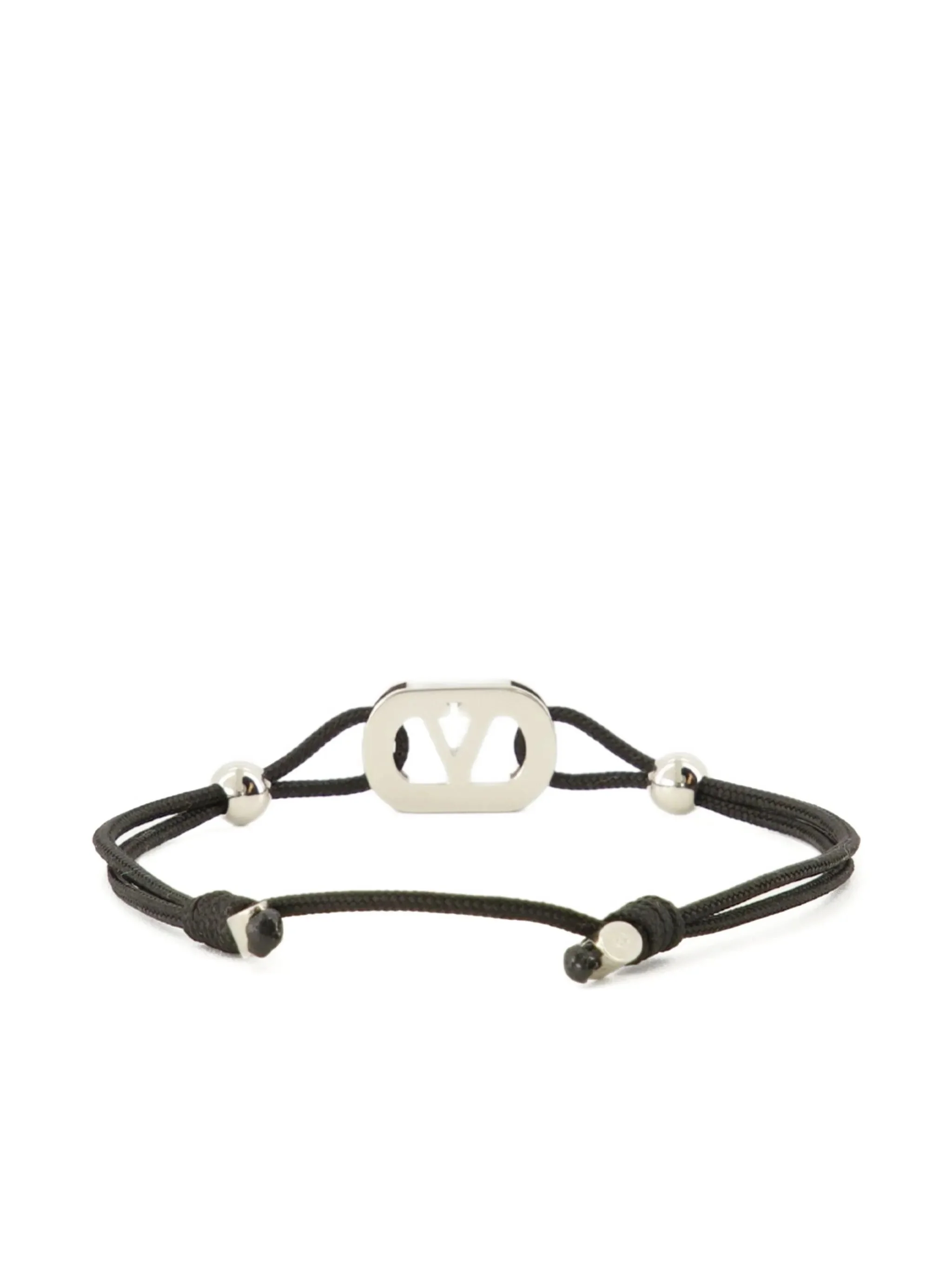 Valentino Garavani Mini VLogo Adjustable Cotton Bracelet - 15x10 mm - Image 2