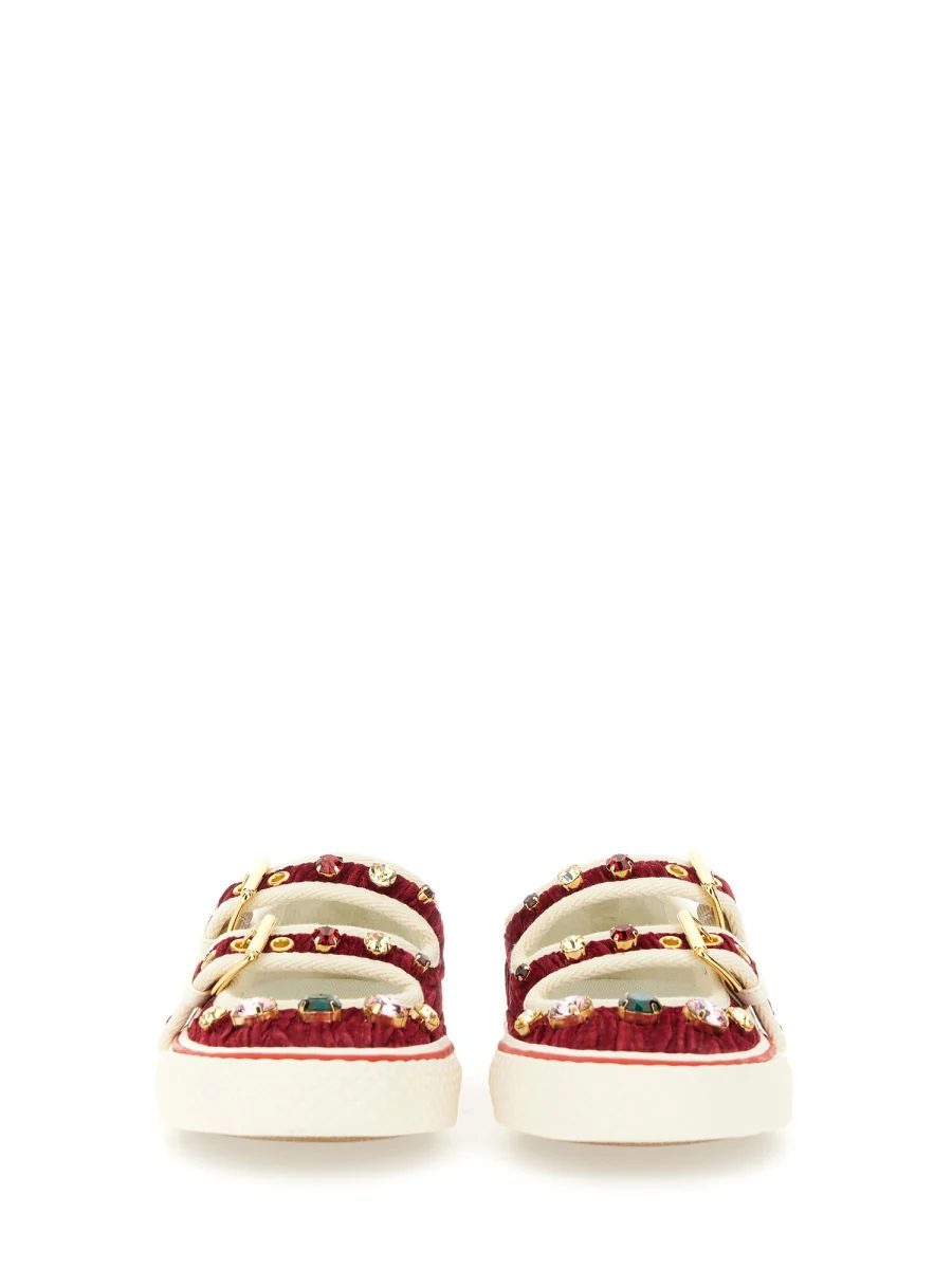 VALENTINO GARAVANI PLEATED VELVET "DOLLYBOARD" BALLERINA SNEAKER - Image 4