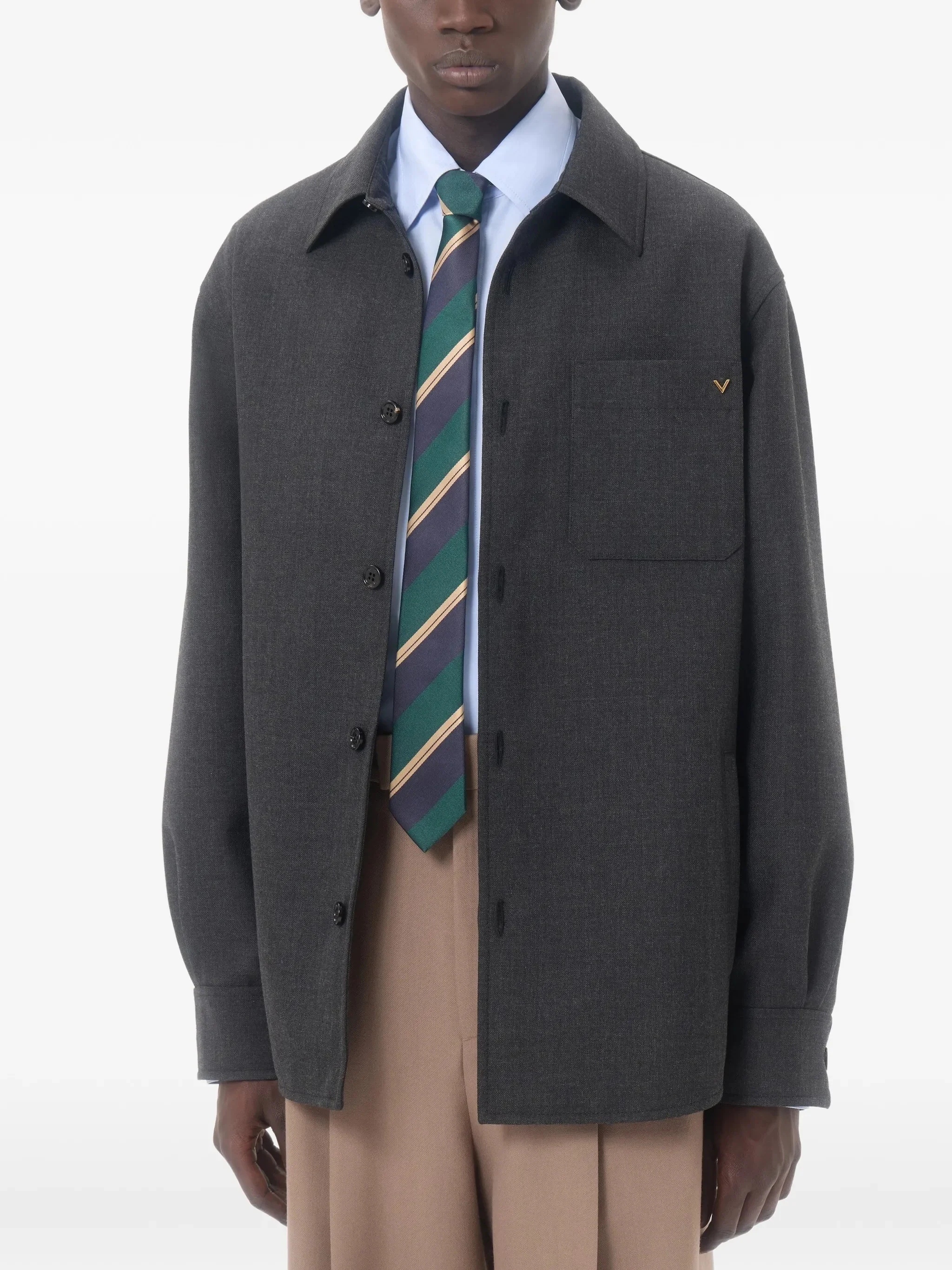 Valentino Garavani Regimental Jacquard Signature Tie - 6x145 cm - Image 4