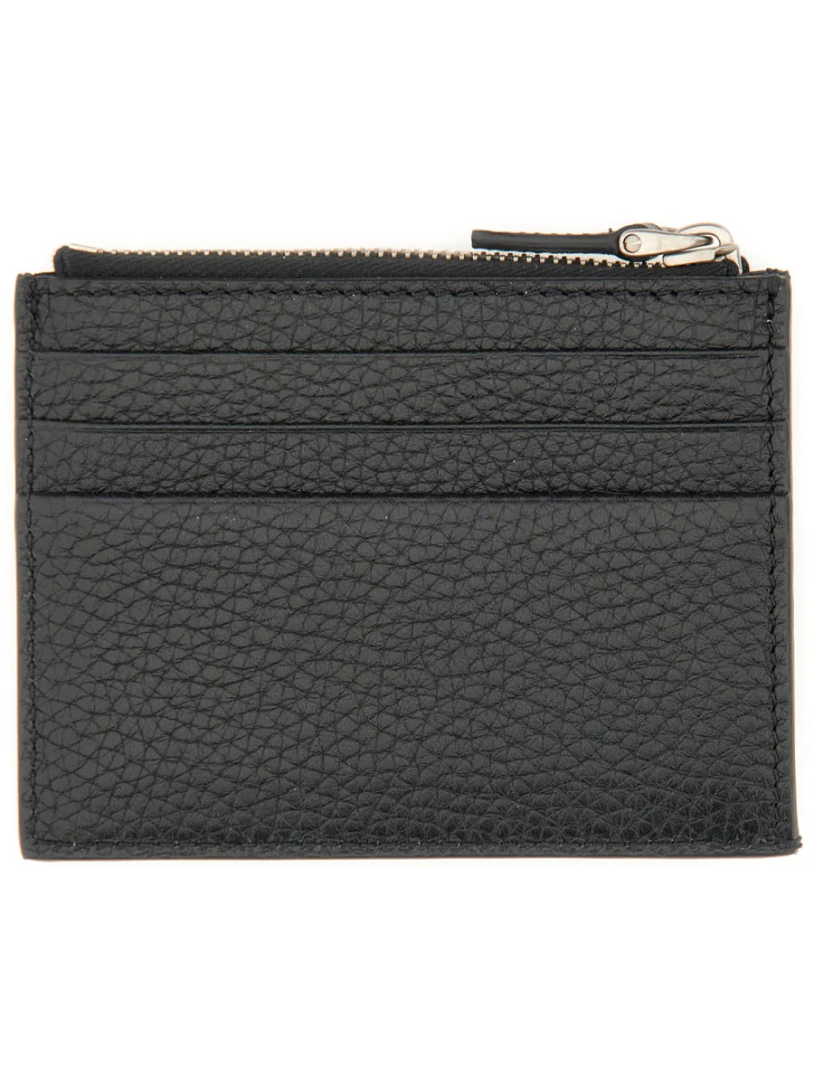 VALENTINO GARAVANI Rockstud Zipped Card Case in Grainy Leather - Image 2