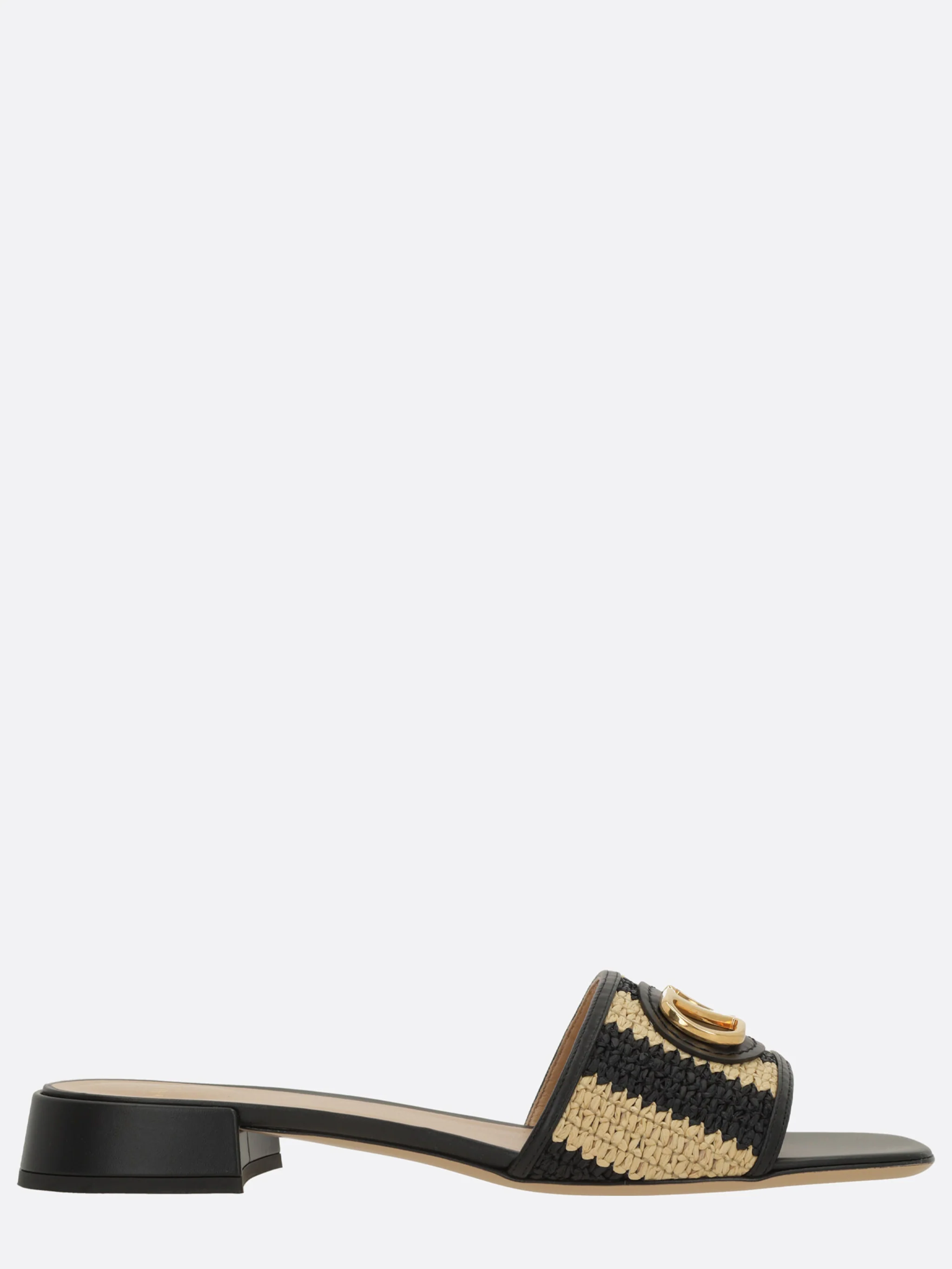Valentino Garavani Signature VLogo Sandals with Antique Brass-Effect Finish and 20mm Heel Height