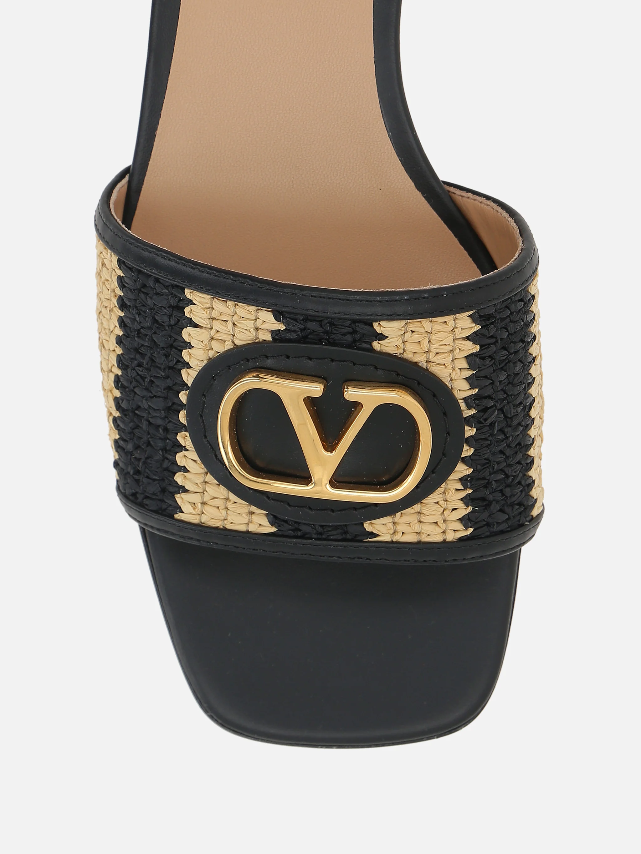 Valentino Garavani Signature VLogo Sandals with Antique Brass-Effect Finish and 20mm Heel Height - Image 4
