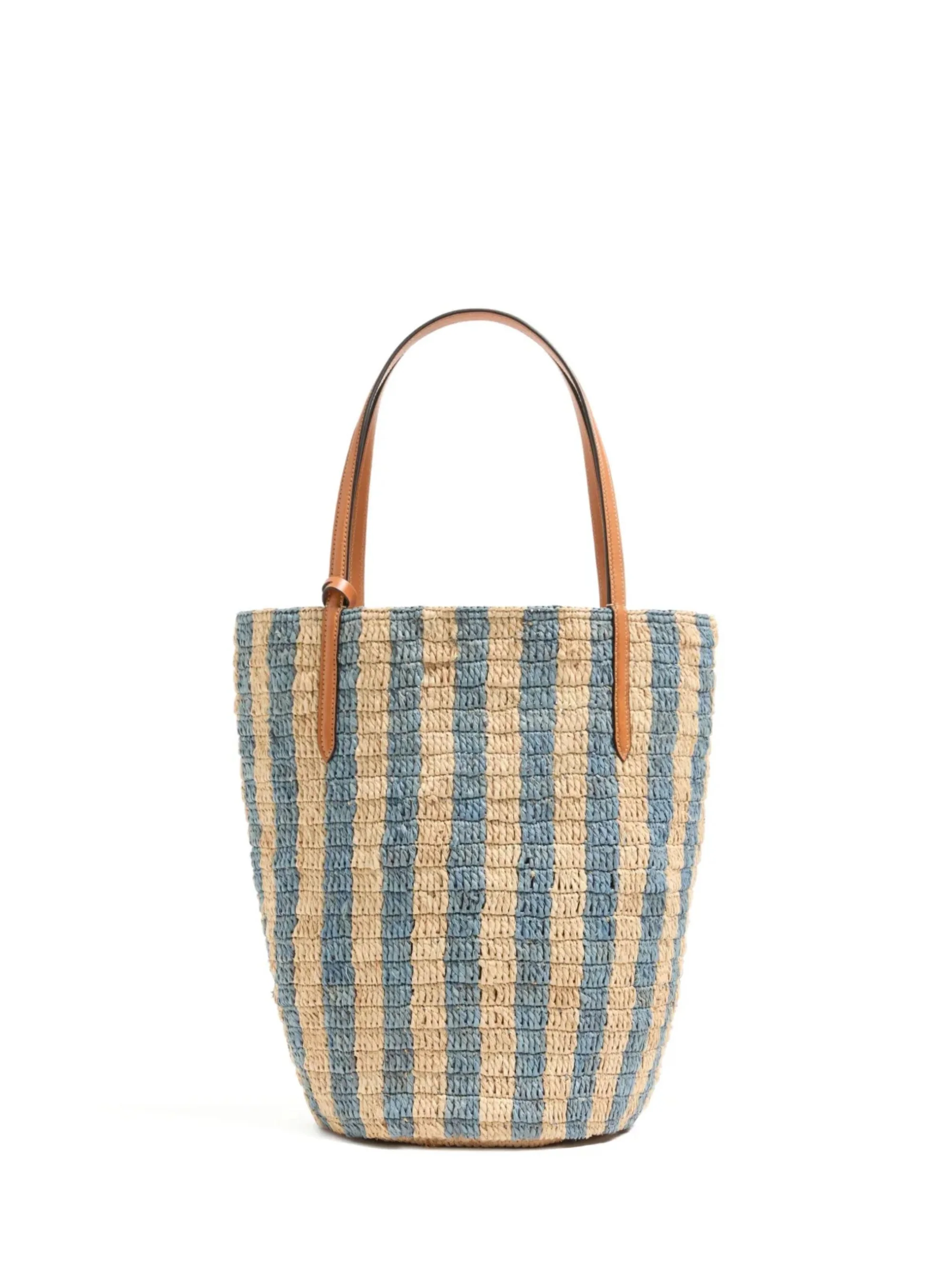 Valentino Garavani Striped Raffia Shopping Bag - Image 2