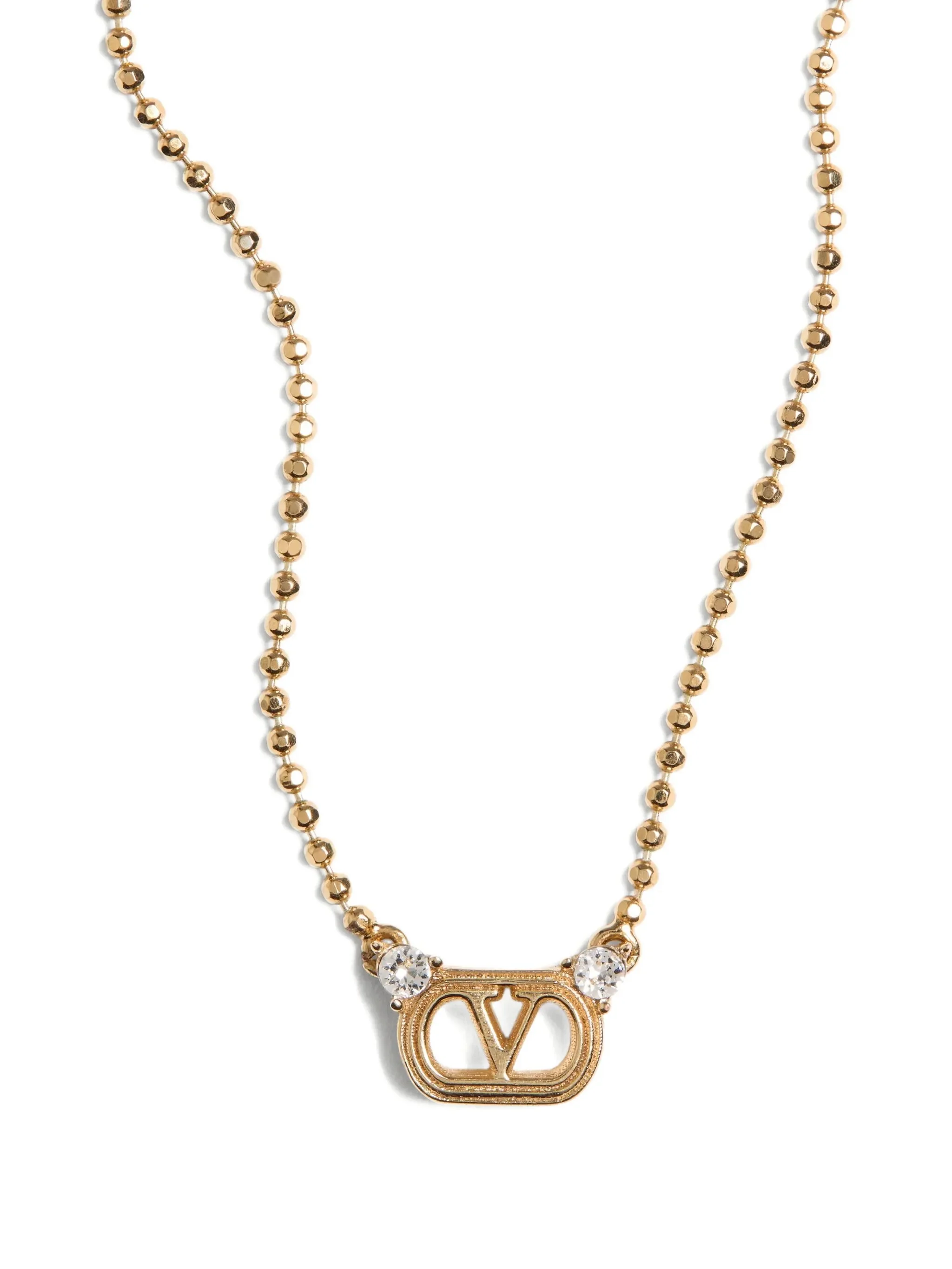 Valentino Garavani Swarovski Crystal-Embellished Adjustable Necklace (14.6 to 15.7 in) - Image 2