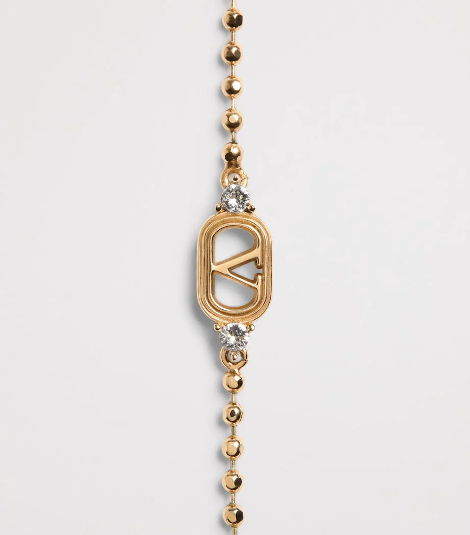 Valentino Garavani Swarovski Crystal-Embellished Snap Hook Accessory - Image 3