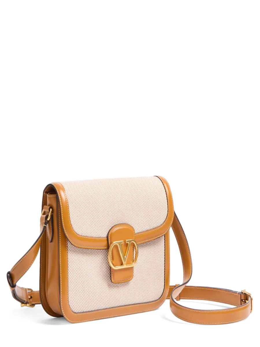 VALENTINO GARAVANI Two-tone Canvas and Leather 9TO5 Shoulder Bag - Image 3