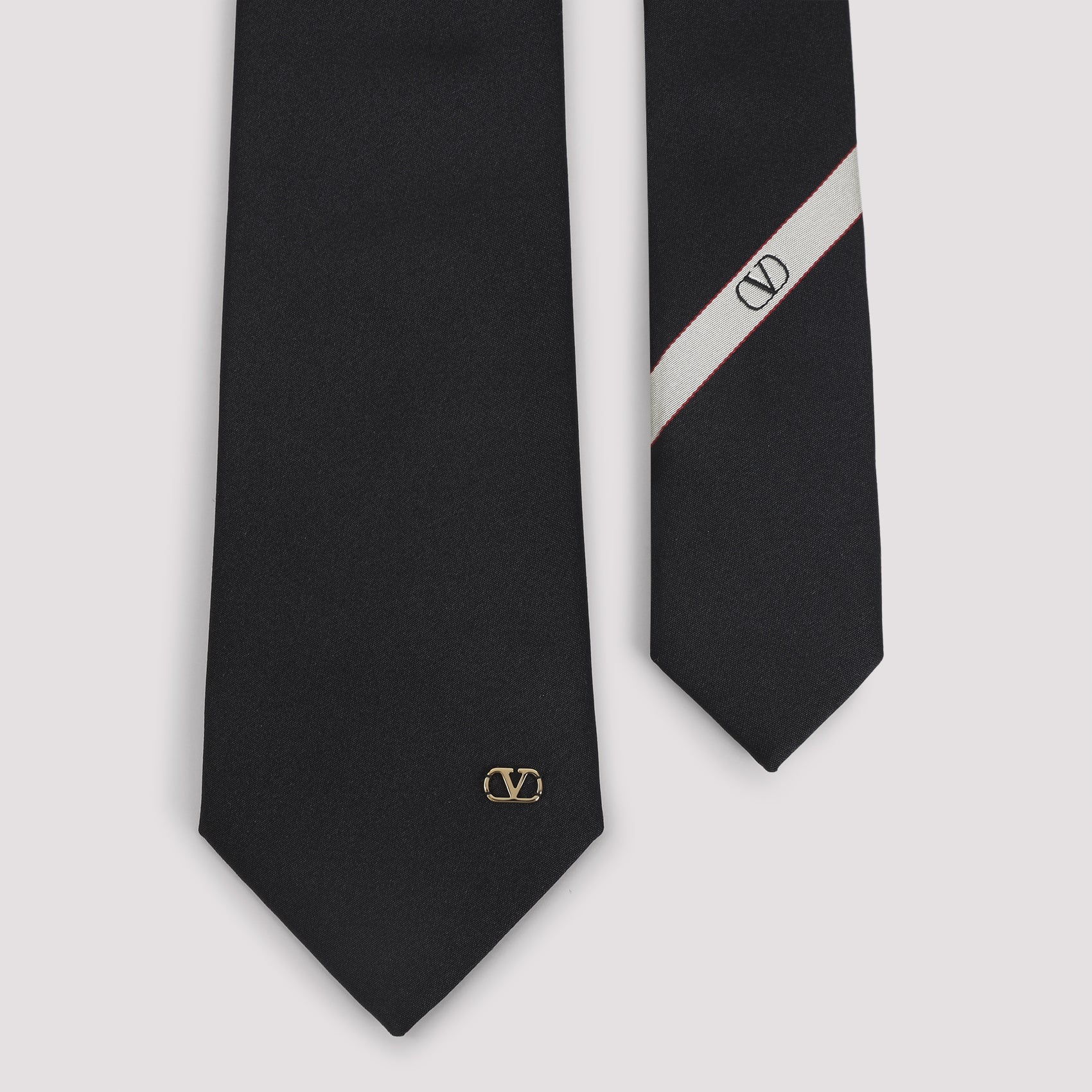 VALENTINO GARAVANI Valentie Silk Tie with Vlogo Signature Detail for Man - Image 5