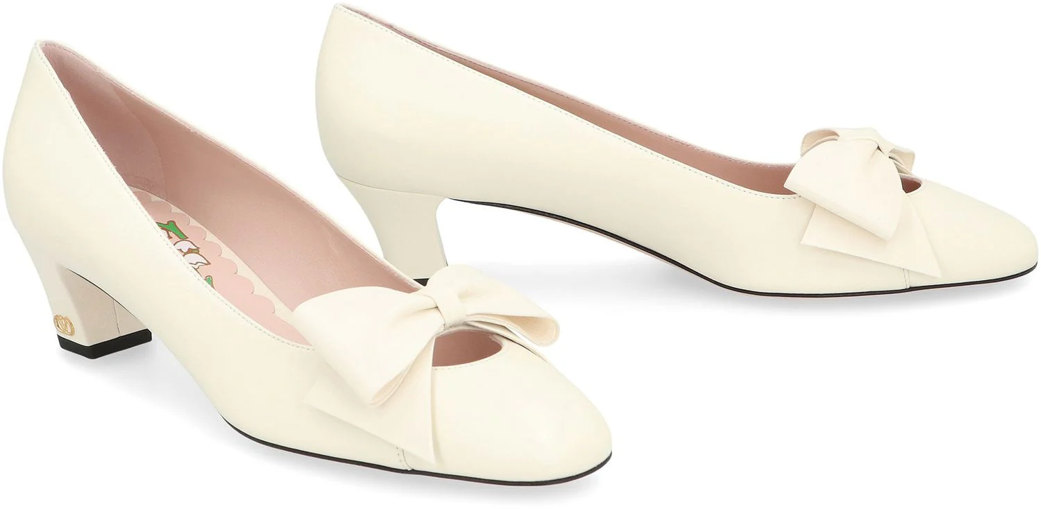 Valentino Garavani VALENTINO Bowow Pumps in Kidskin 45mm for Woman - Image 4