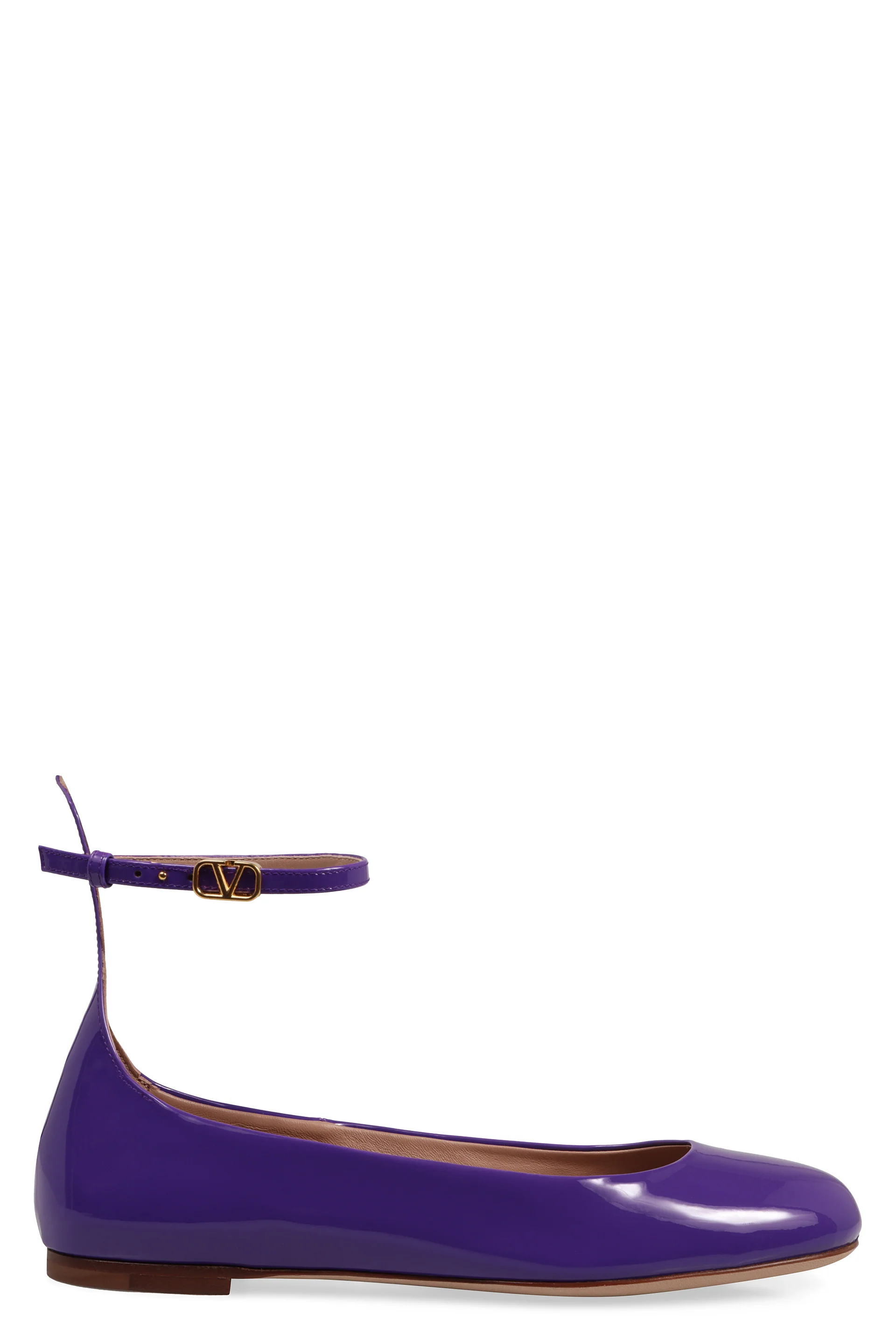 Valentino Garavani VALENTINO Tan-Go Patent-leather Ballet Flats - Image 5