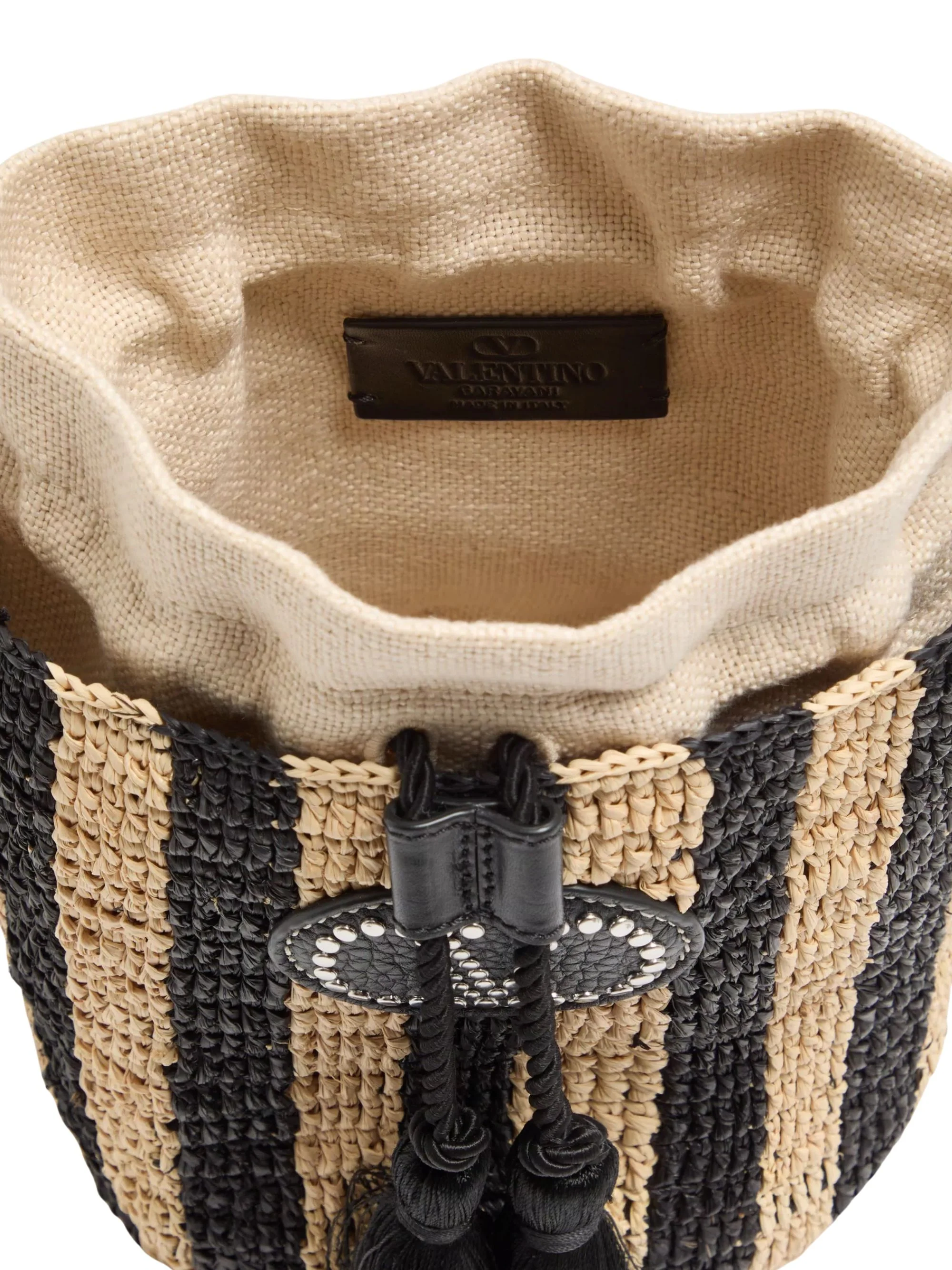 Valentino Garavani VLogo Mini Canvas Bucket Bag - Image 4