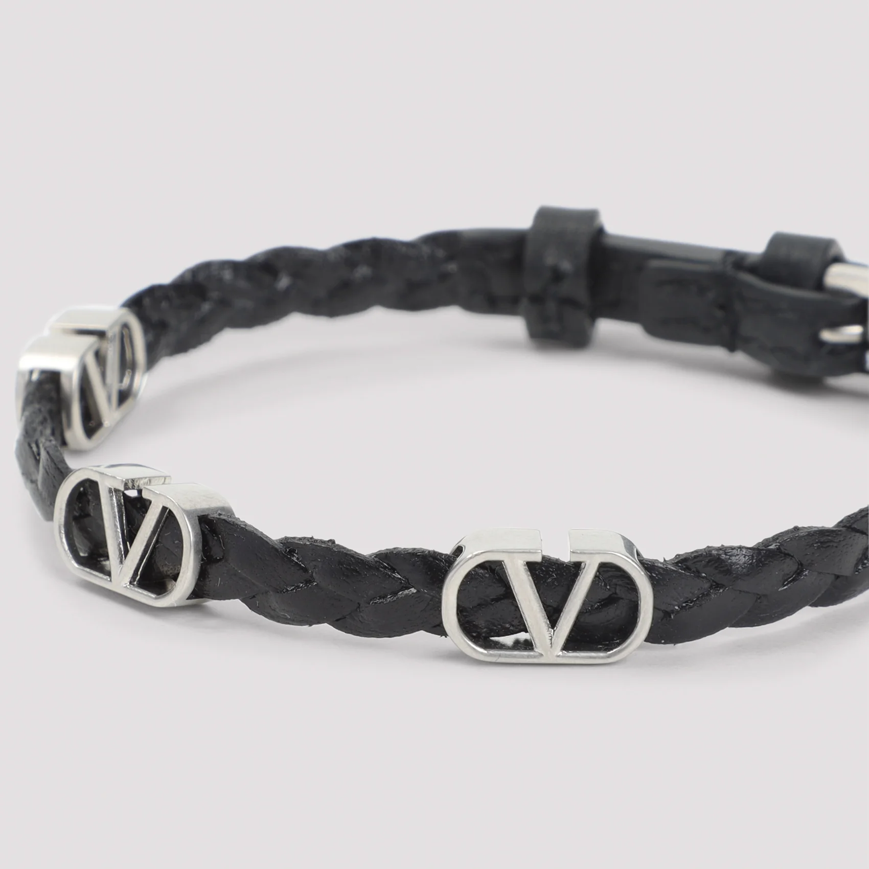 Valentino Garavani VLogo Signature Leather Bracelet - Image 5
