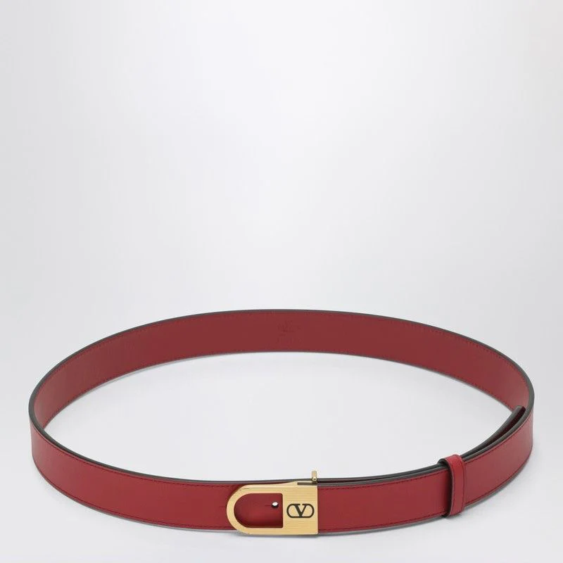 VALENTINO GARAVANI Vlogo Signature Reversible Shiny Calfskin Belt - 30mm / 1.2 In. for Woman - Image 4