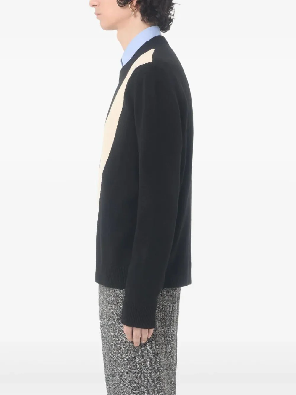 Valentino Men's Sweater with Crew Neck Design - Image 3