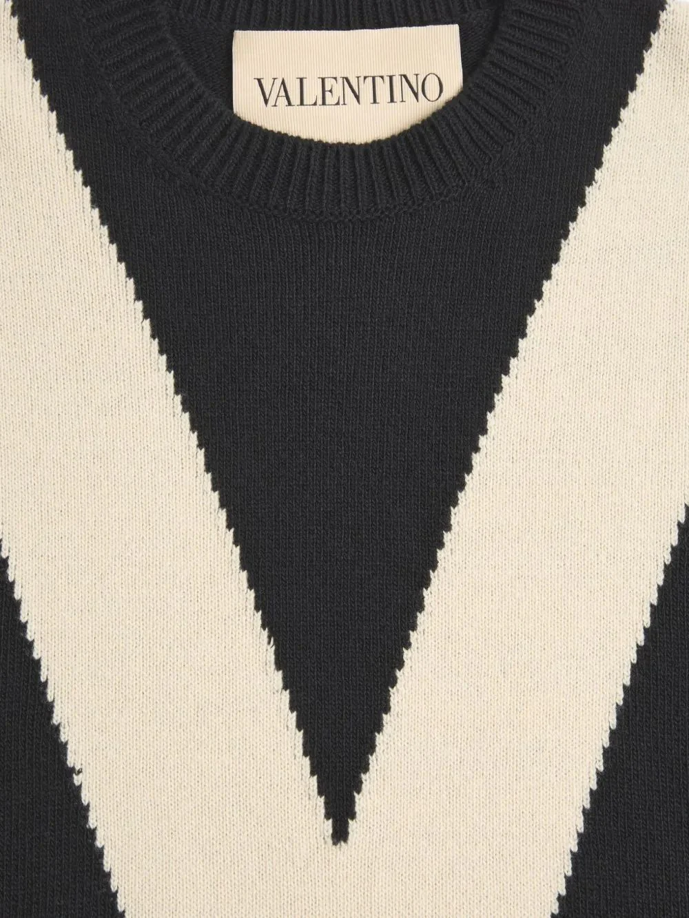 Valentino Men's Sweater with Crew Neck Design - Image 5
