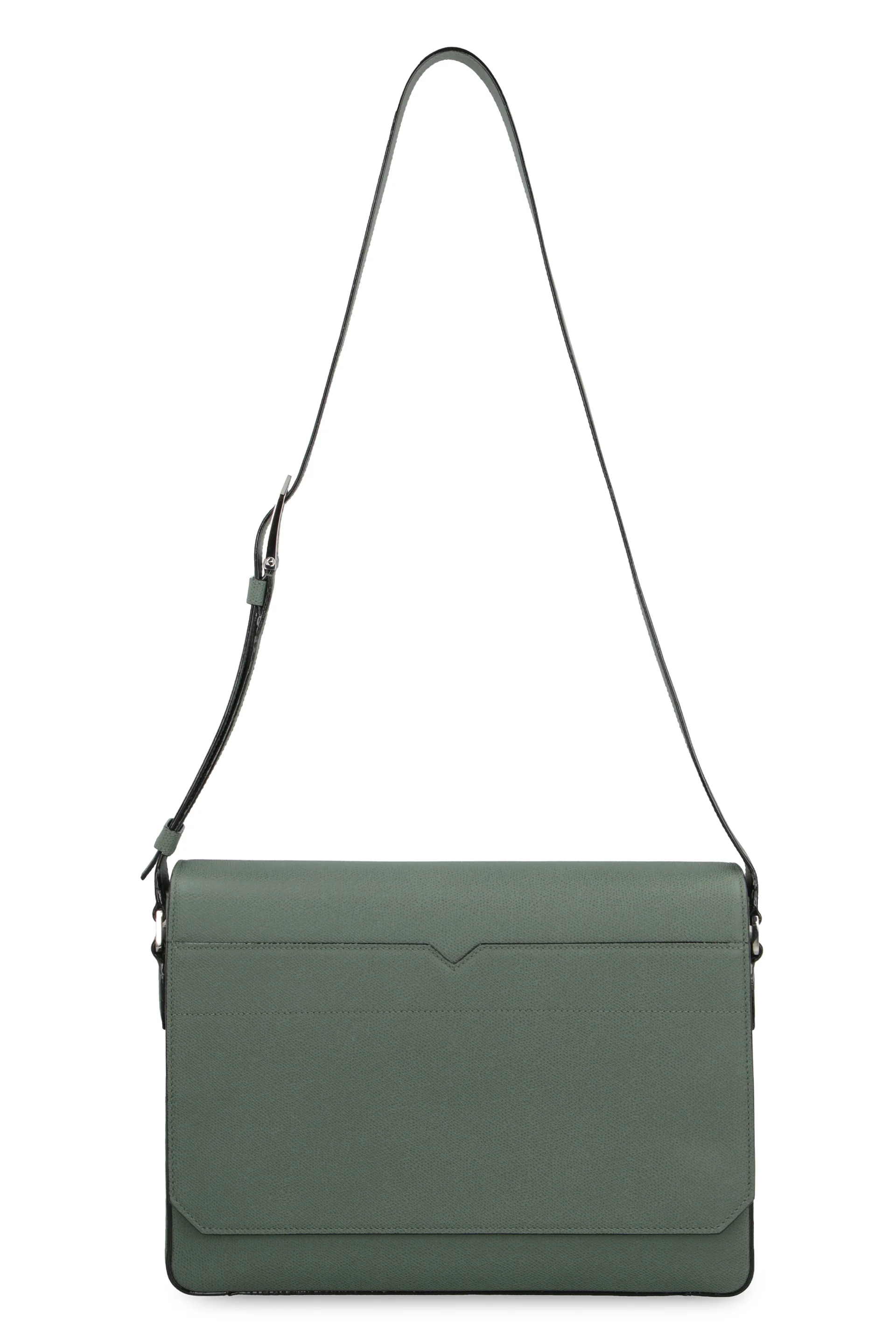 VALEXTRA V-Line Leather Messenger Bag - Image 5