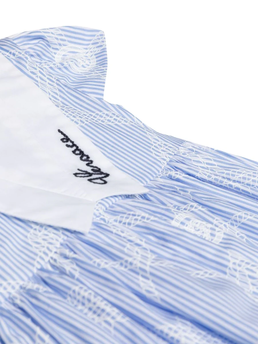 VERSACE Baby Printed Cotton-Poplin Dress Set - Image 3