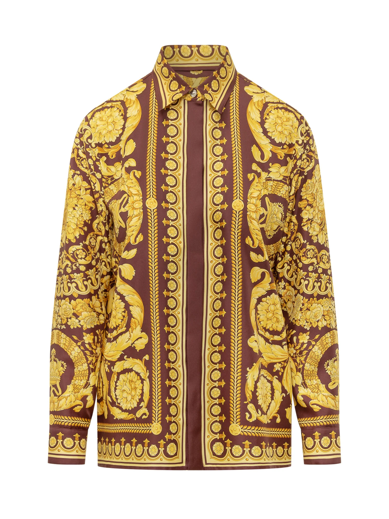 Versace Baroque Silk Formal Shirt