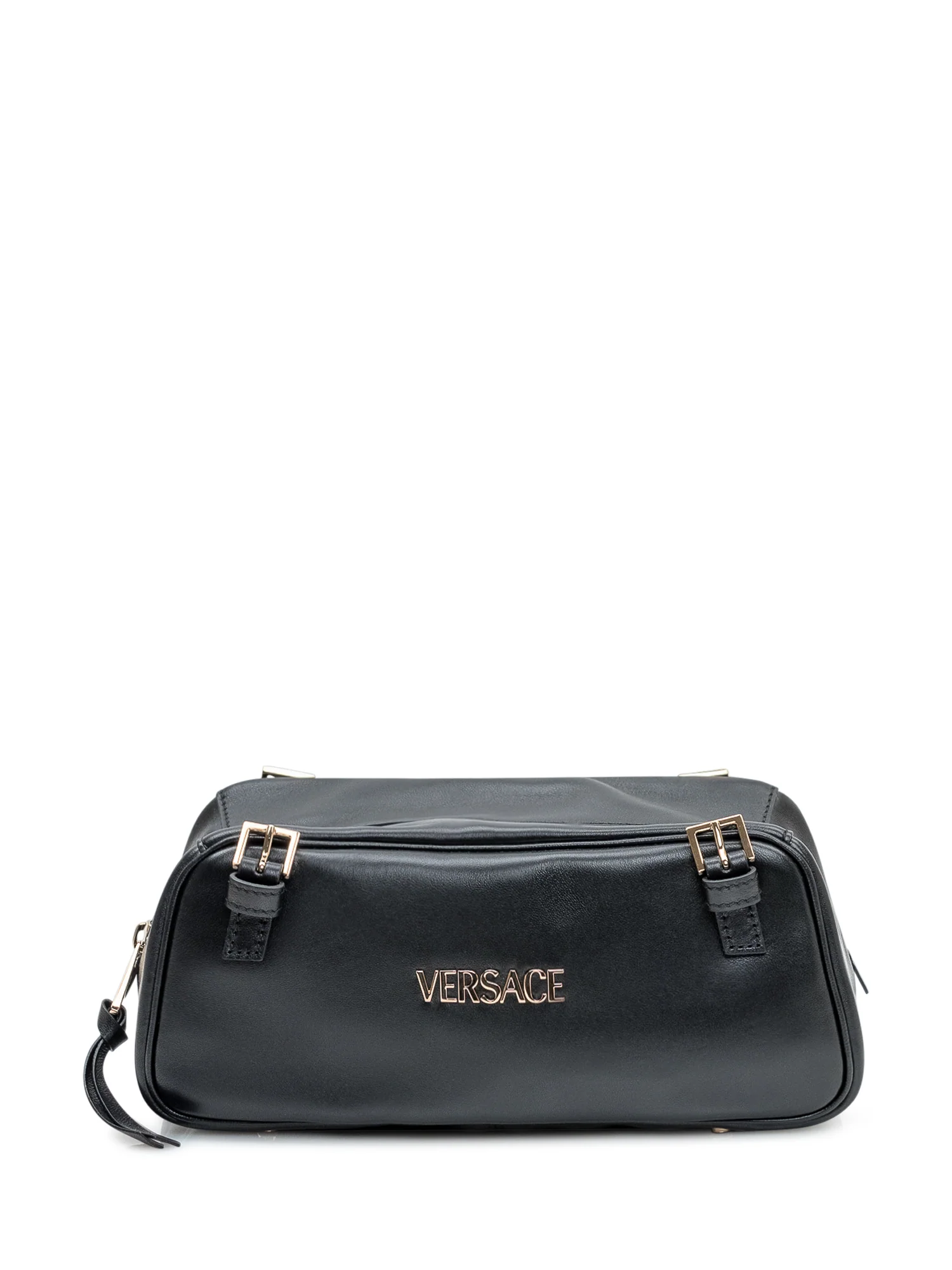 Versace Bowling Bag with Gold Accents