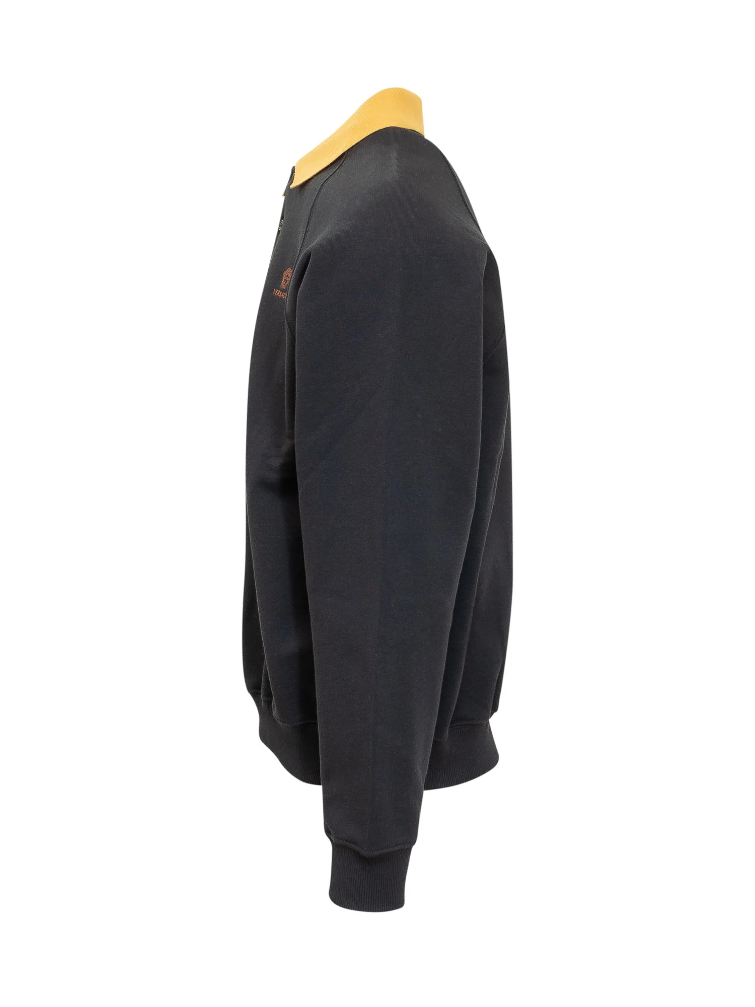 Versace Classic Sweatshirt with Collar and Buttons - Image 3