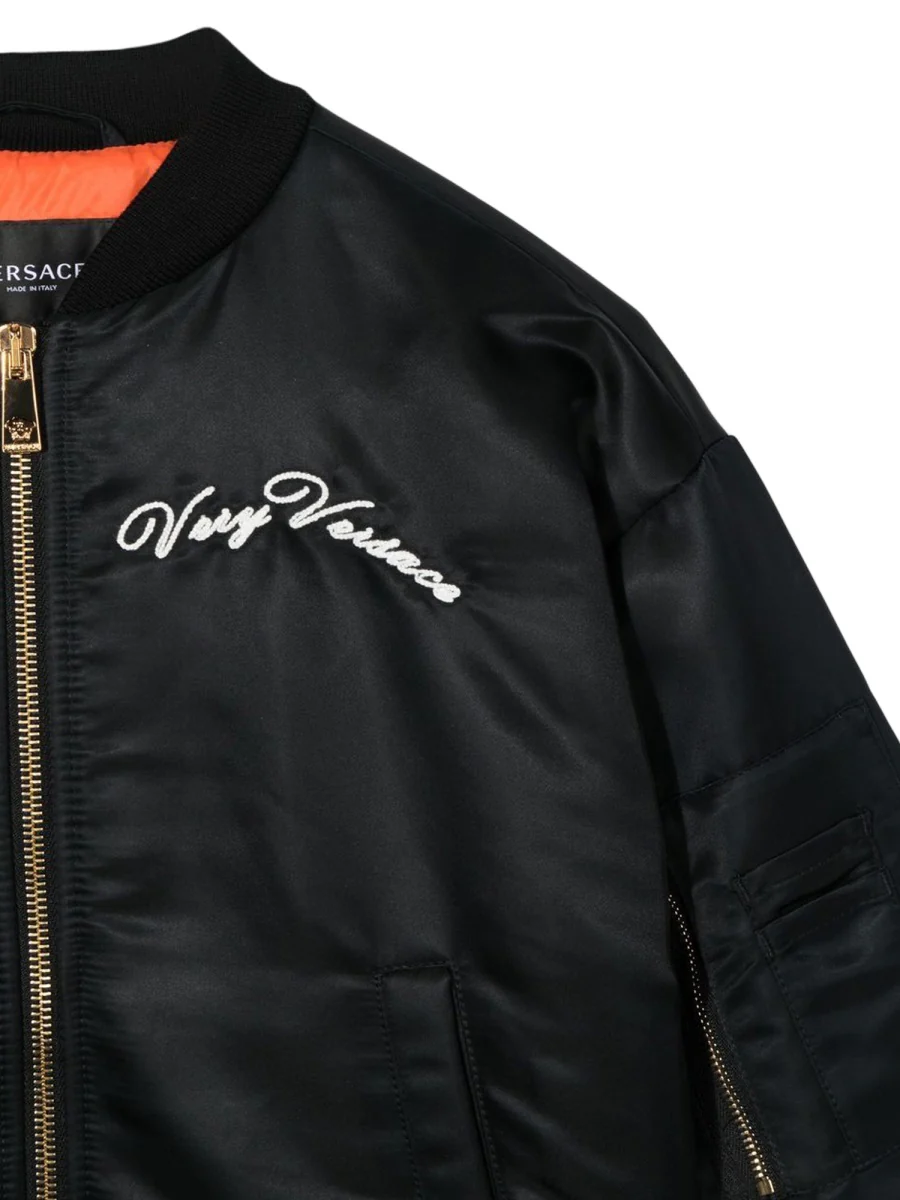 VERSACE Cropped Bomber Jacket - Image 3
