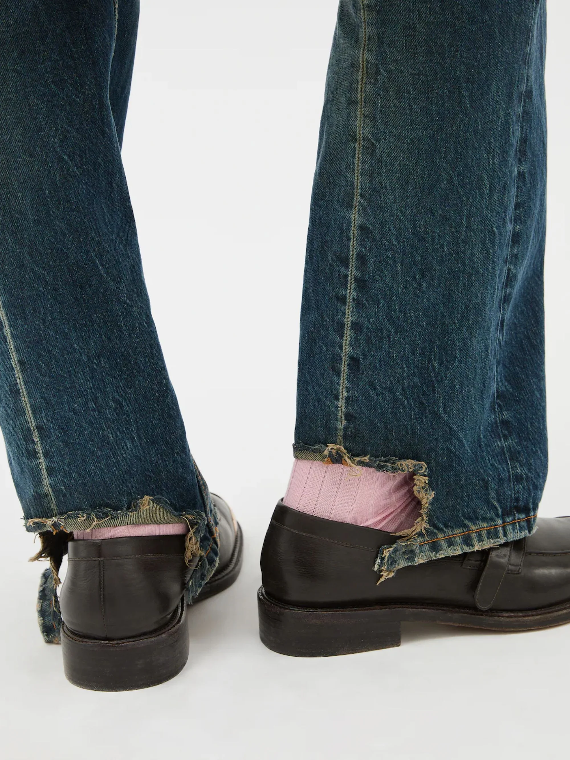 Versace Distressed Mid-rise Straight-leg Jeans - Image 4