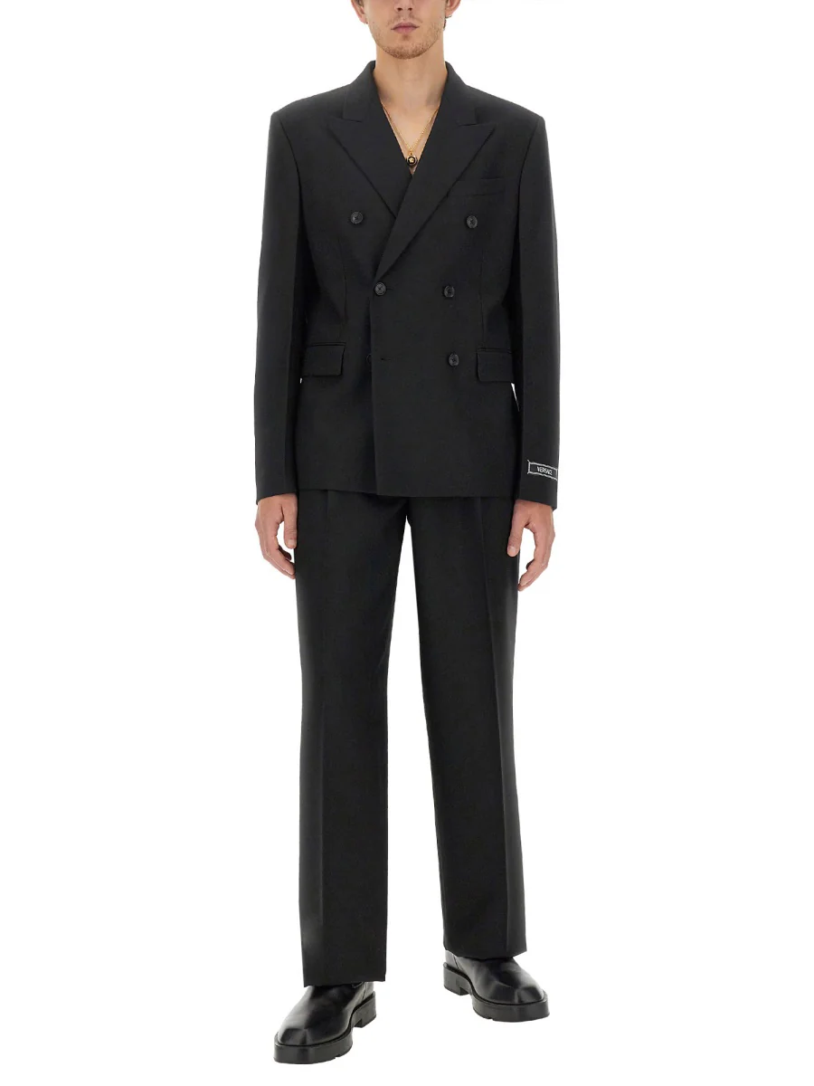 VERSACE Double-breasted Wool Blazer - Image 2