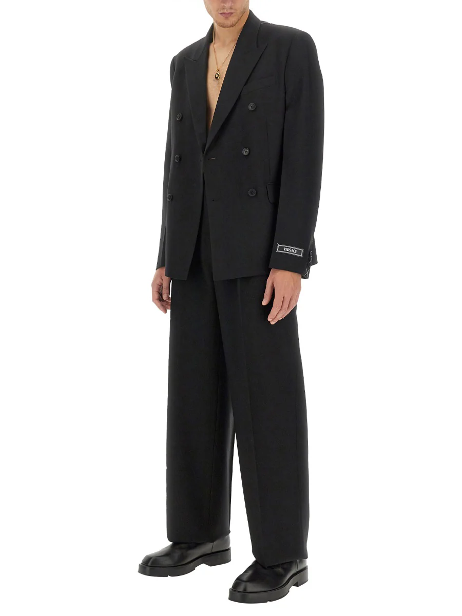 VERSACE Double-breasted Wool Blazer - Image 5