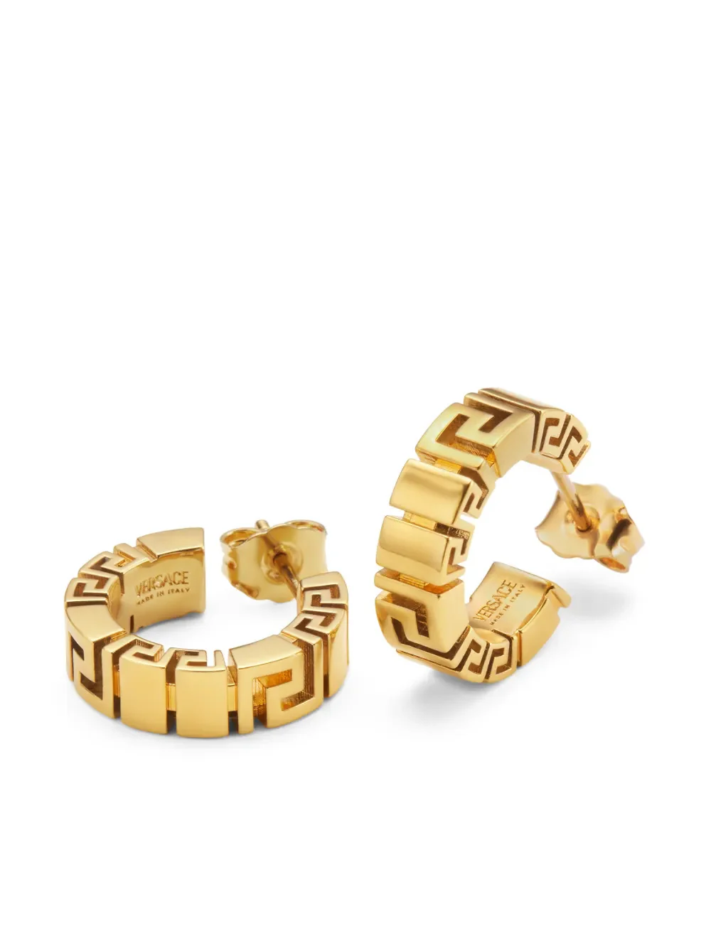 Versace Elegant Greek Motif Hoop Earrings Ø1.8 cm - Image 3