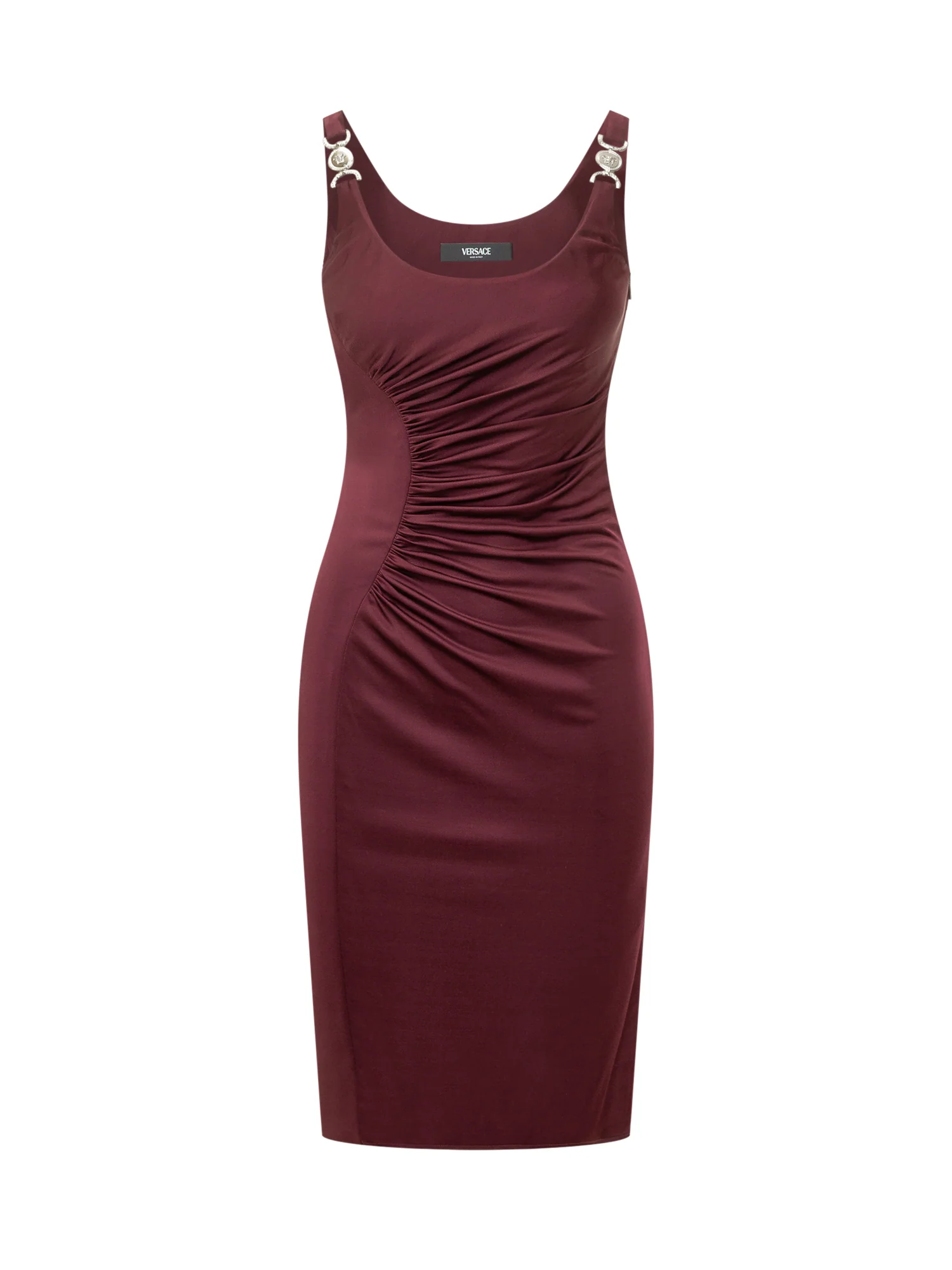 Versace Elegant Midi Dress with Draped Detailing