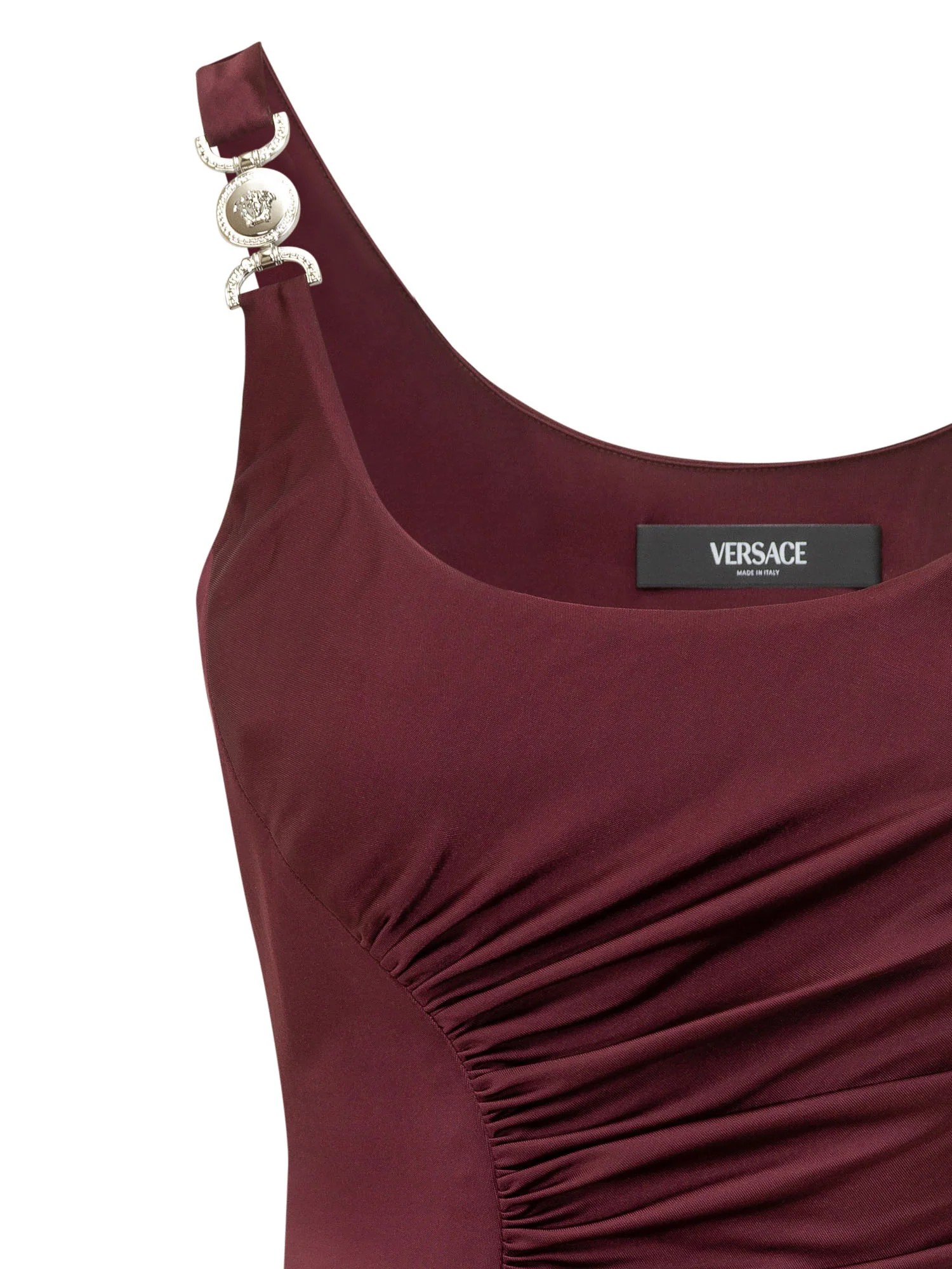 Versace Elegant Midi Dress with Draped Detailing - Image 4