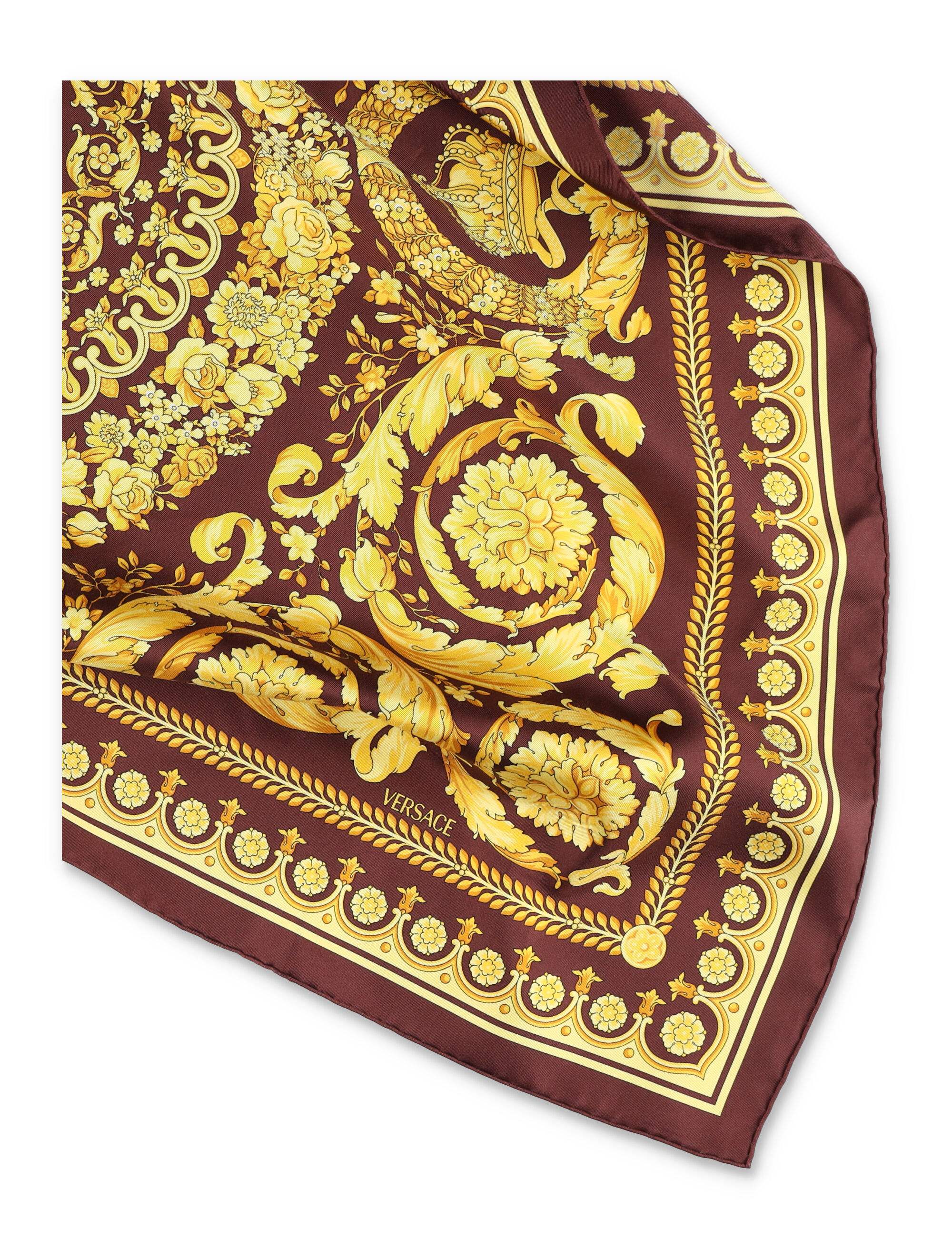 Versace Elegant Silk Scarf - Large Square Format - Image 3
