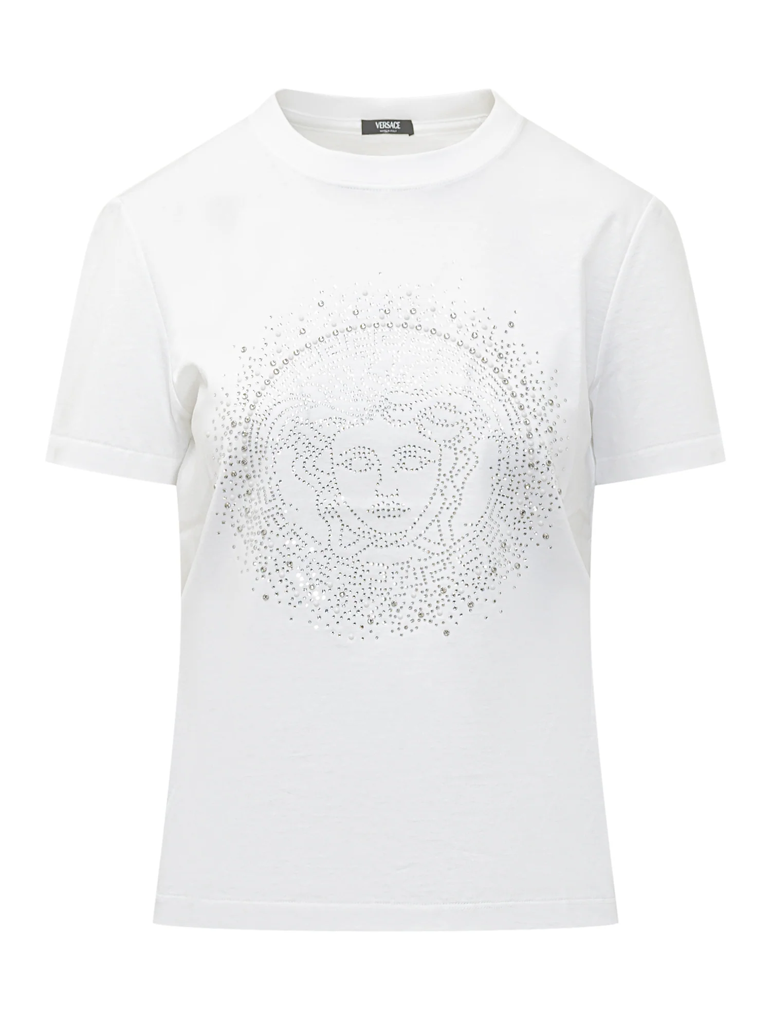 Versace Elevated Jersey T-Shirt with Decorative Accents