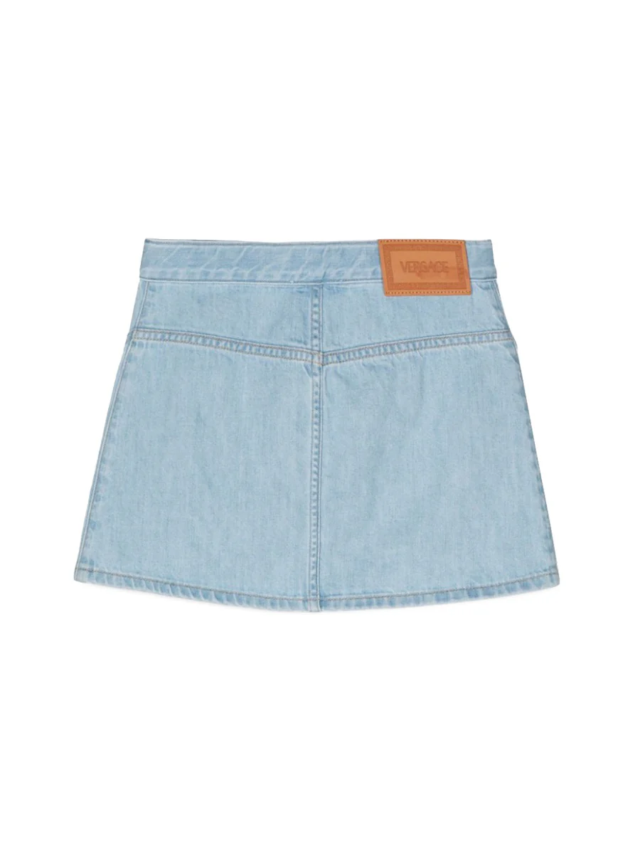 VERSACE Embroidered Denim Skirt - Image 2