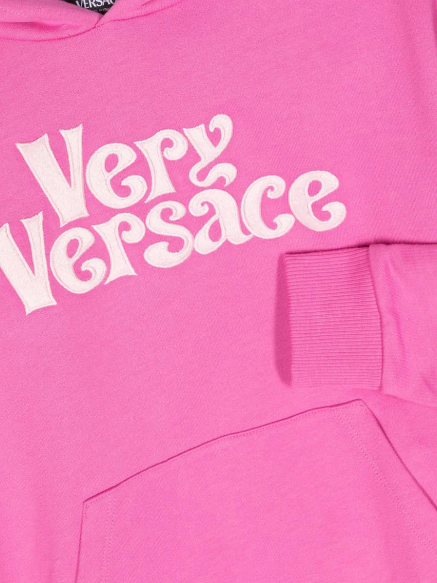 Versace Embroidered Fleece Mini Sweatshirt for Girls - Image 3