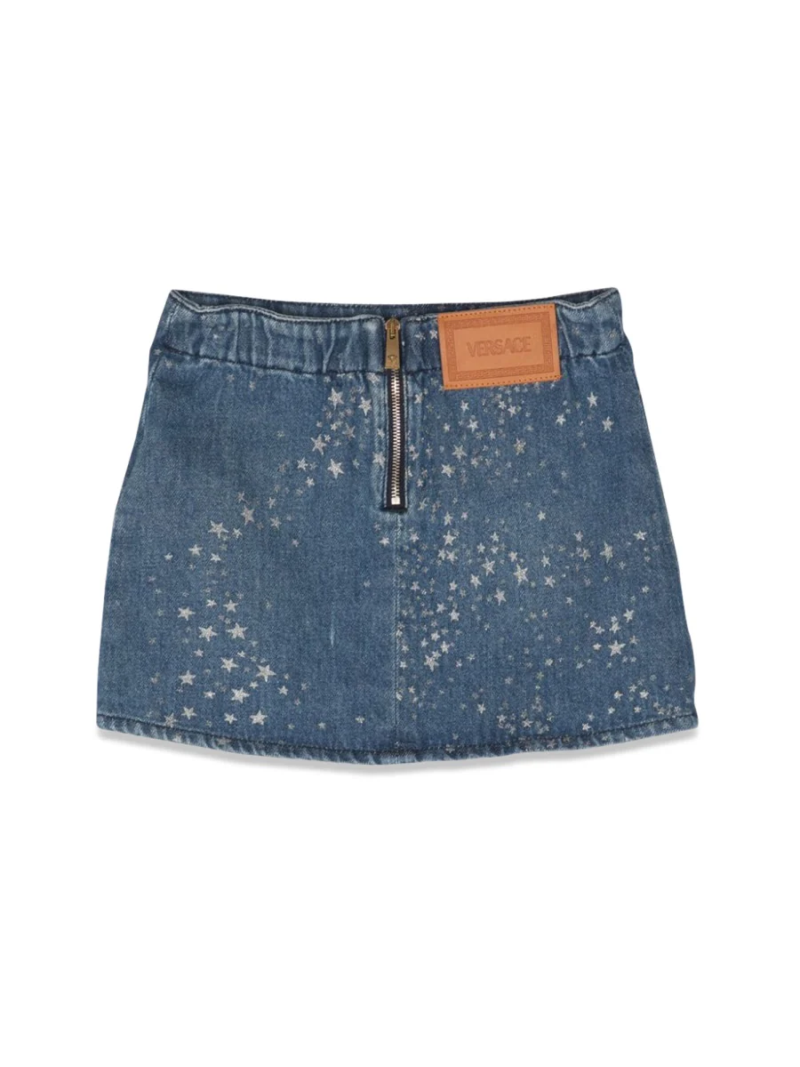 VERSACE Glitter Denim Skirt - Image 2