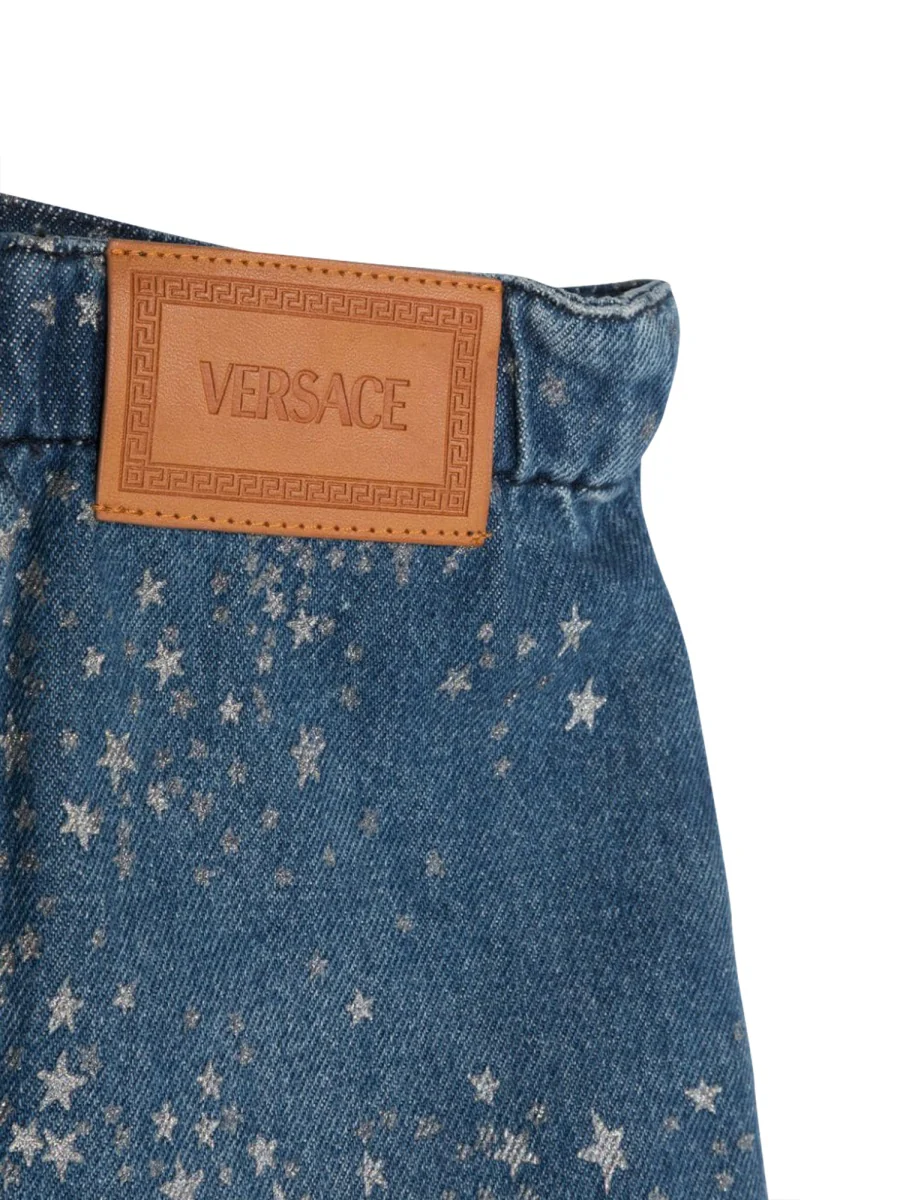 VERSACE Glitter Denim Skirt - Image 3