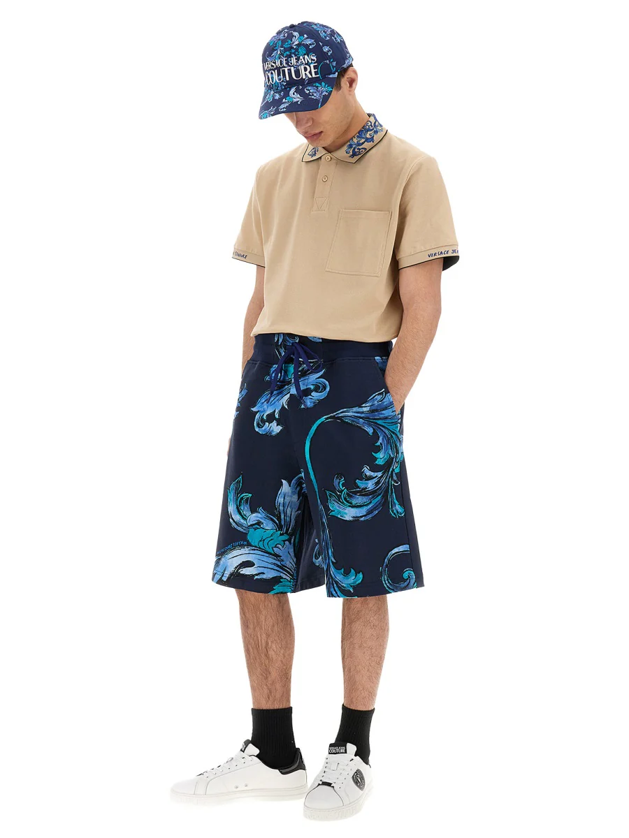 Versace Jeans Couture Baroque Outline Sports Shorts - Image 2