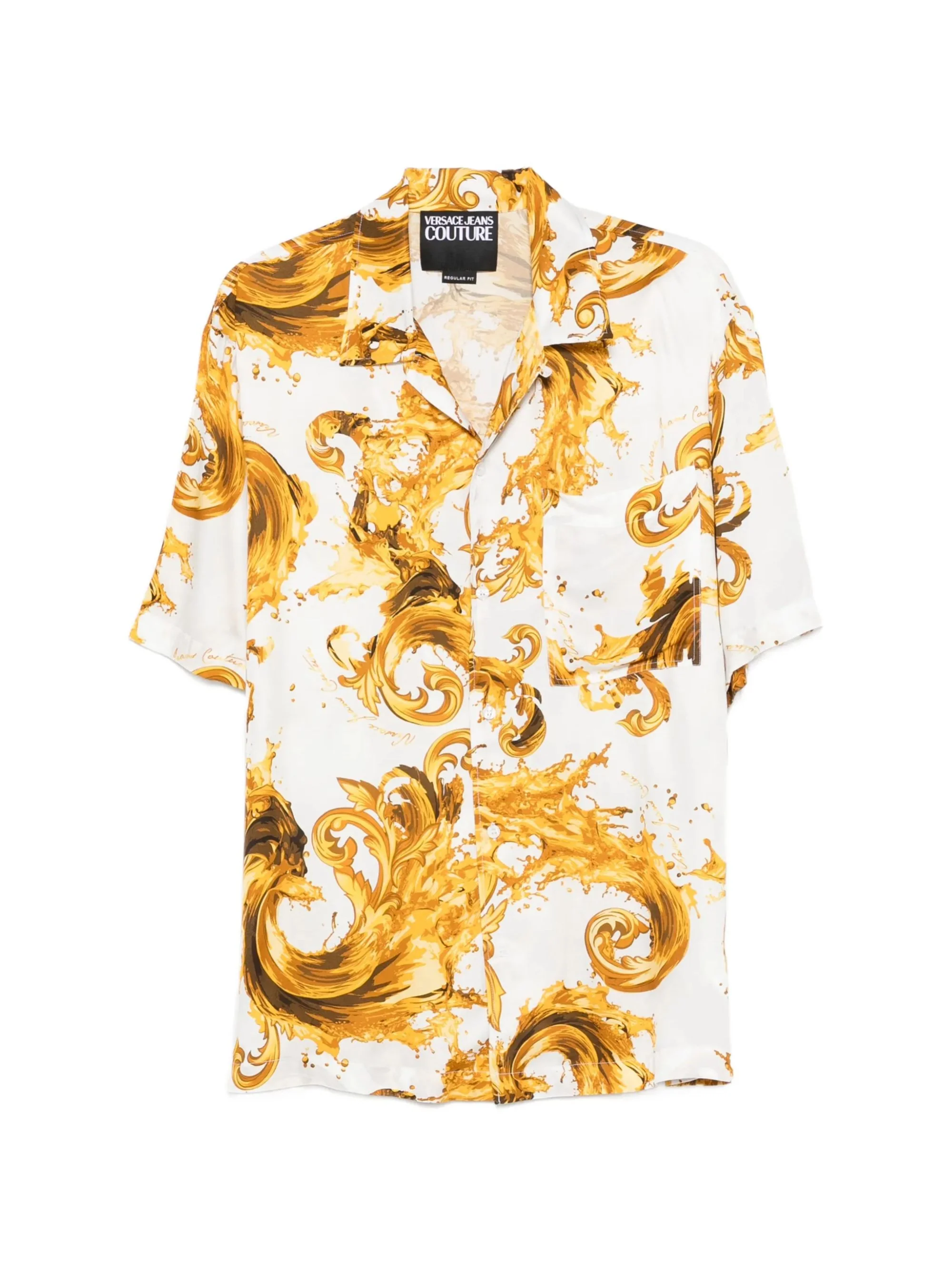 VERSACE JEANS COUTURE Baroque-print Short-sleeve Shirt