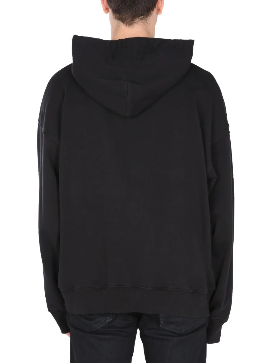 VERSACE JEANS COUTURE COTTON HOODED SWEATSHIRT with ROCK LOGO - Image 3
