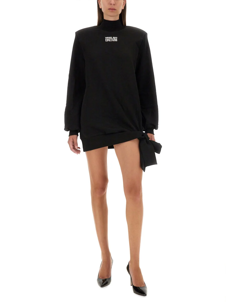 Versace Jeans Couture Cotton T-Shirt Dress with Logo - Size 40 IT - Image 2