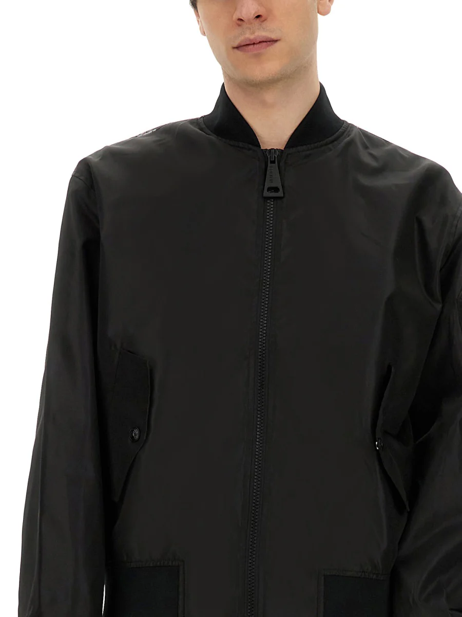 VERSACE JEANS COUTURE Logo Bomber Jacket with Long Sleeves - Image 4