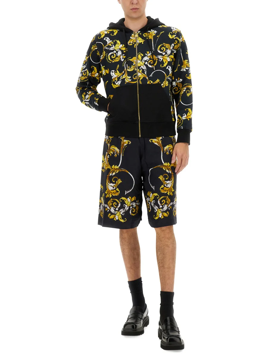 VERSACE JEANS COUTURE Shorts with Baroque Outline Print - Image 6