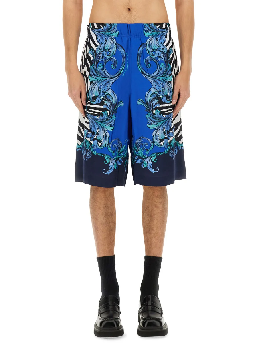 Versace Jeans Couture Viscose Mini Shorts for Summer Season