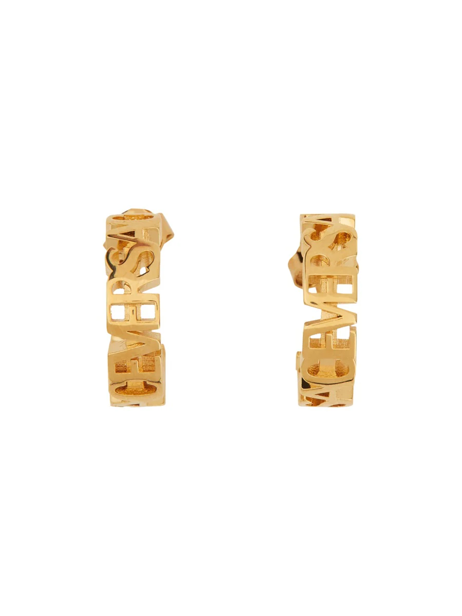 VERSACE Logo Hoop Earrings - Image 3